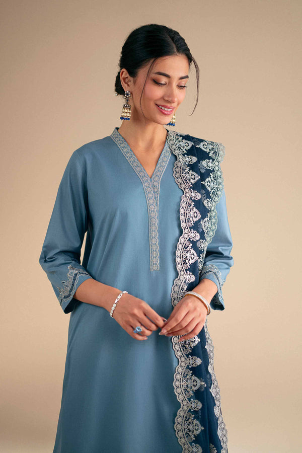 3 Piece - Embroidered Suit - KFS25-122 - for Women - Pret Collection | Nishat | Shop Online