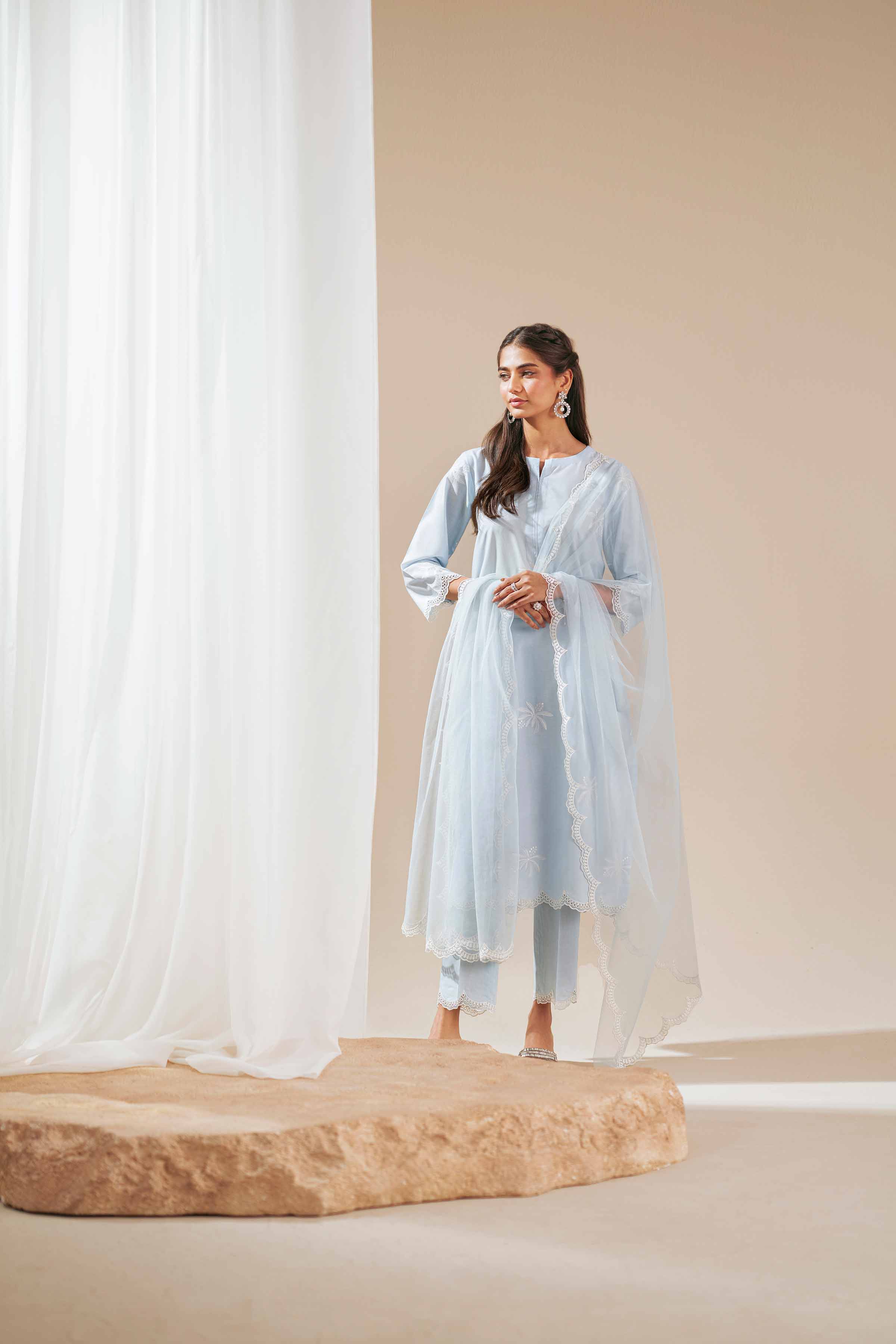 3 Piece - Embroidered Suit - KFS25-125