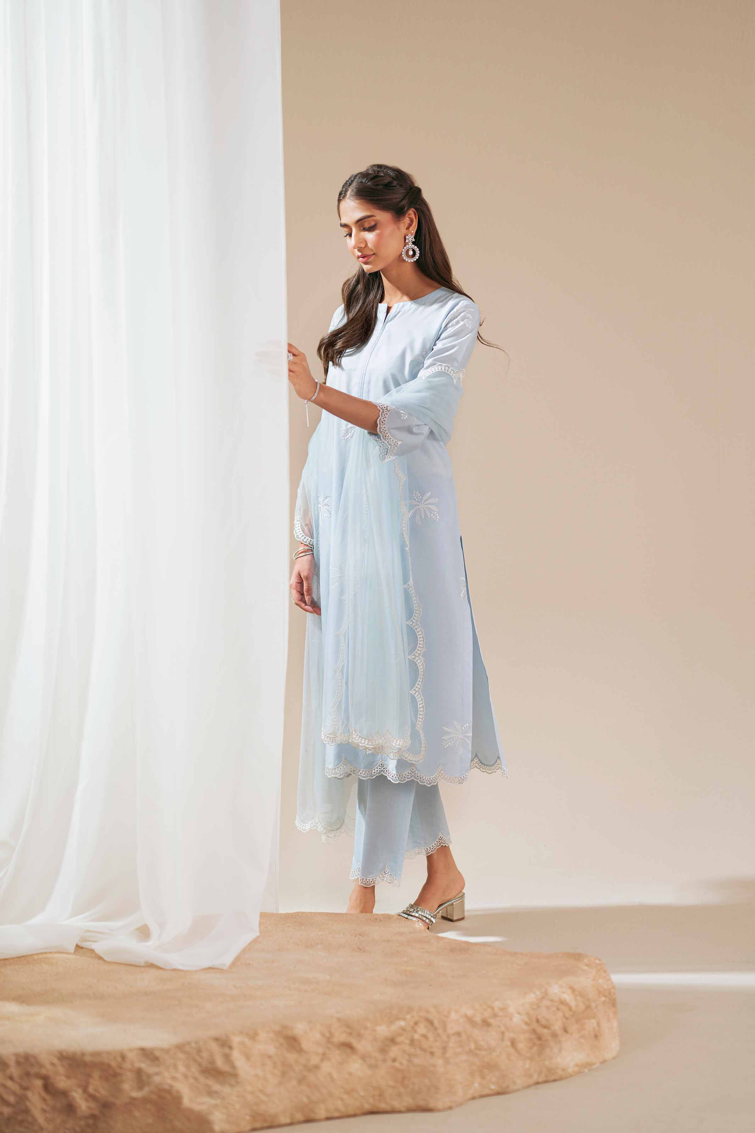 3 Piece - Embroidered Suit - KFS25-125