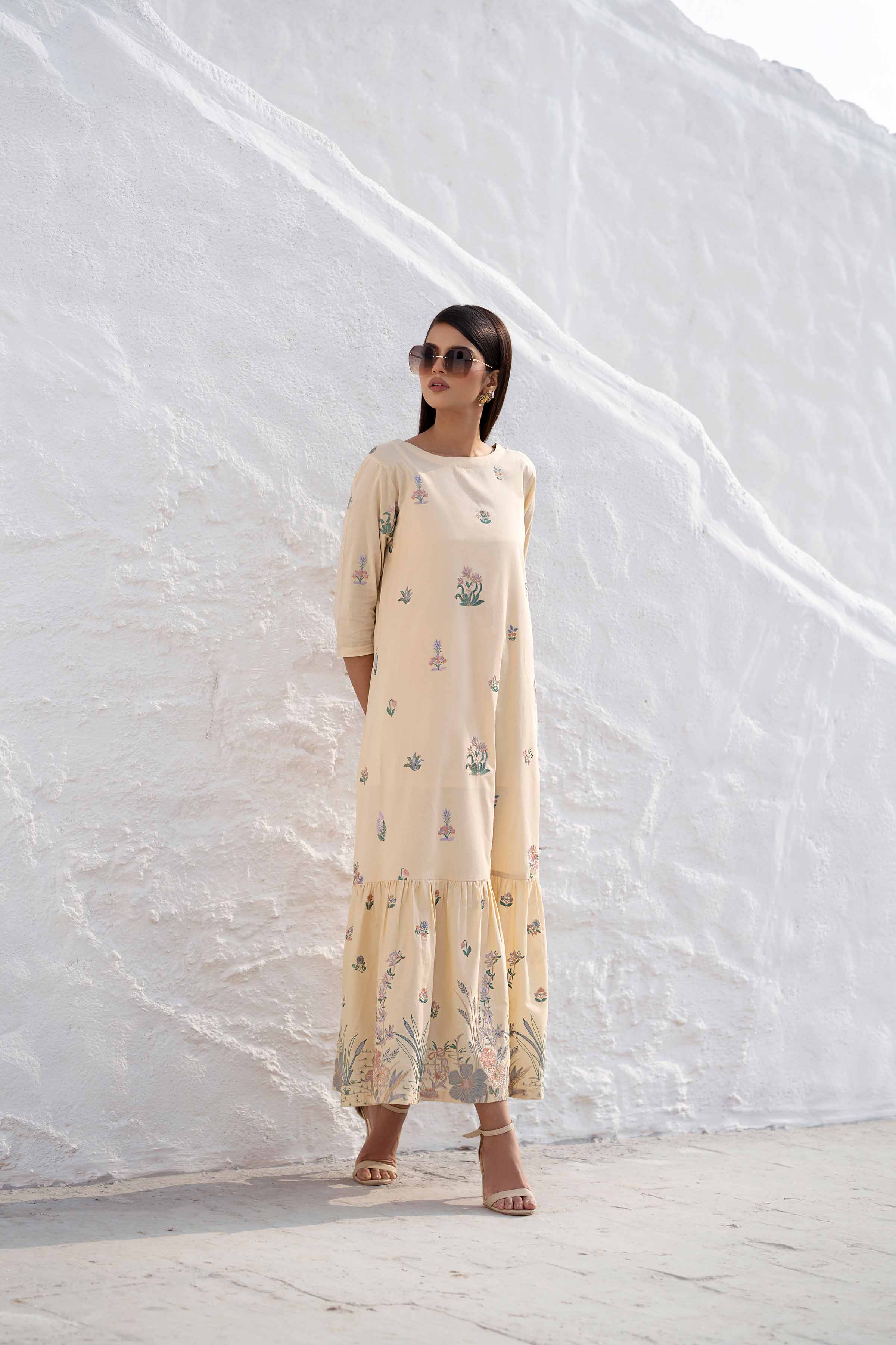 Embroidered Dress - KFS25-17