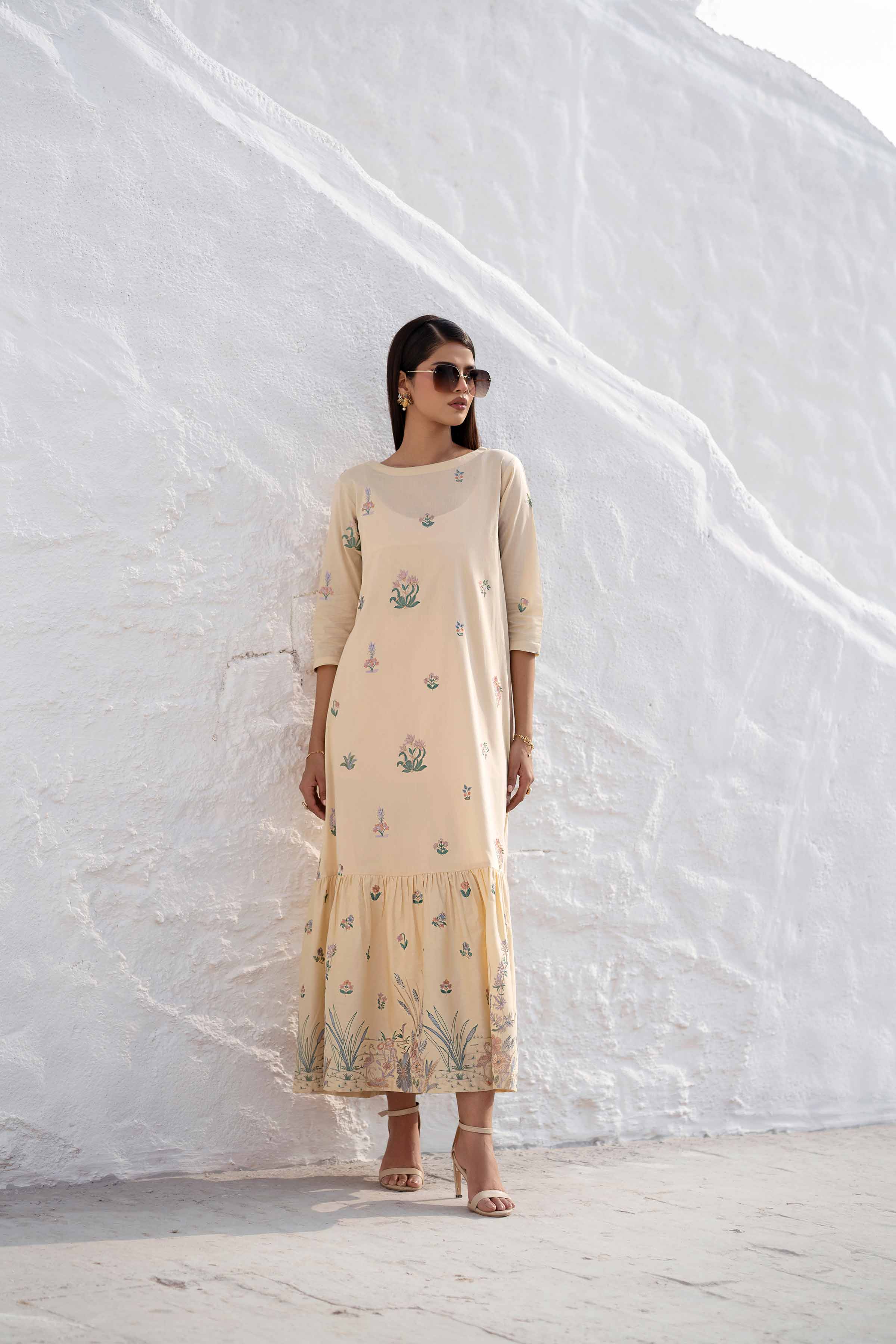 Embroidered Dress - KFS25-17