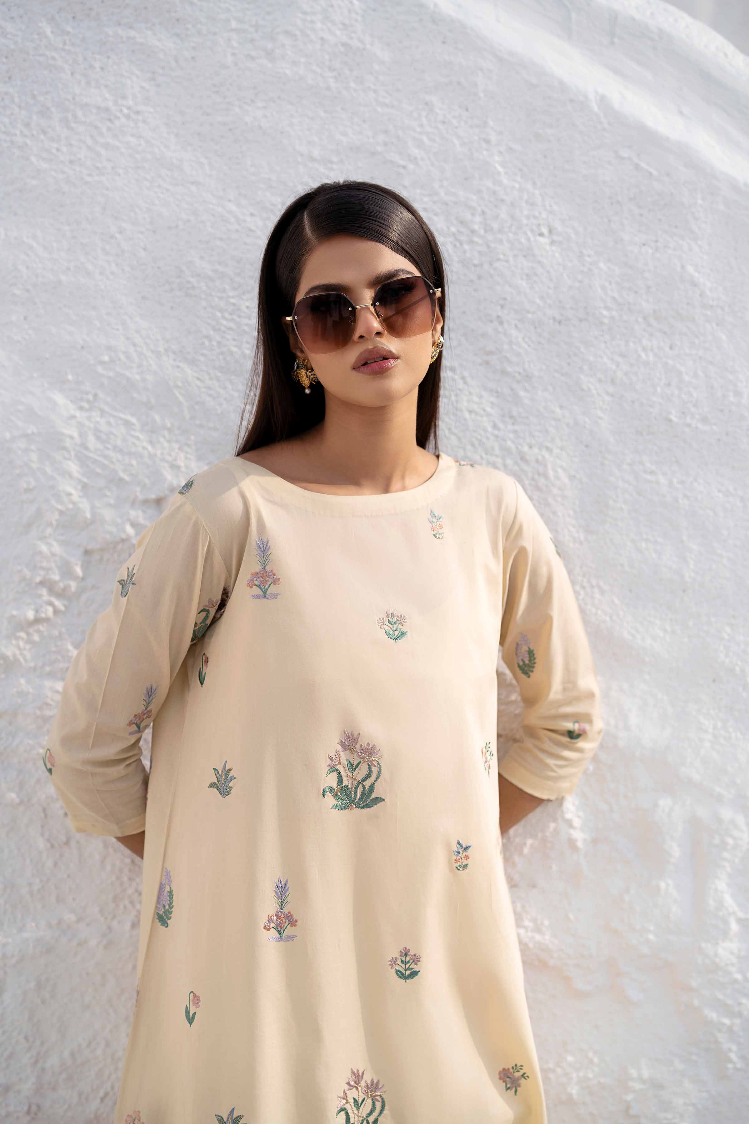 Embroidered Dress - KFS25-17