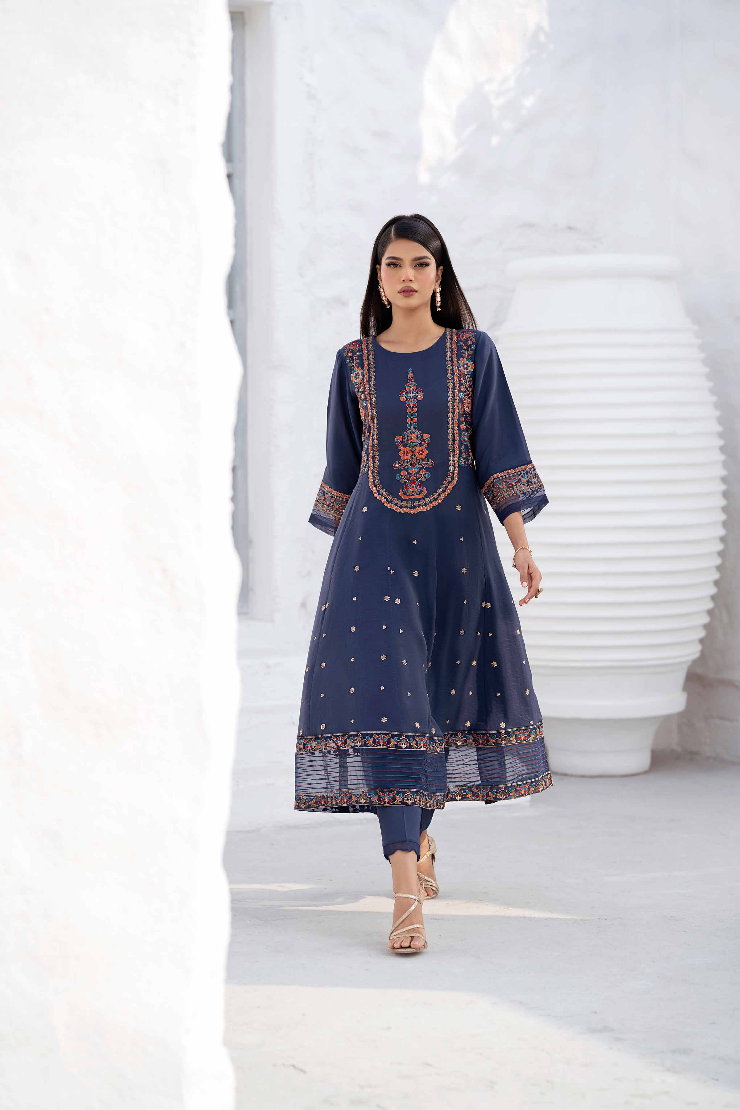 2 Piece - Embroidered Suit - KFS25-18