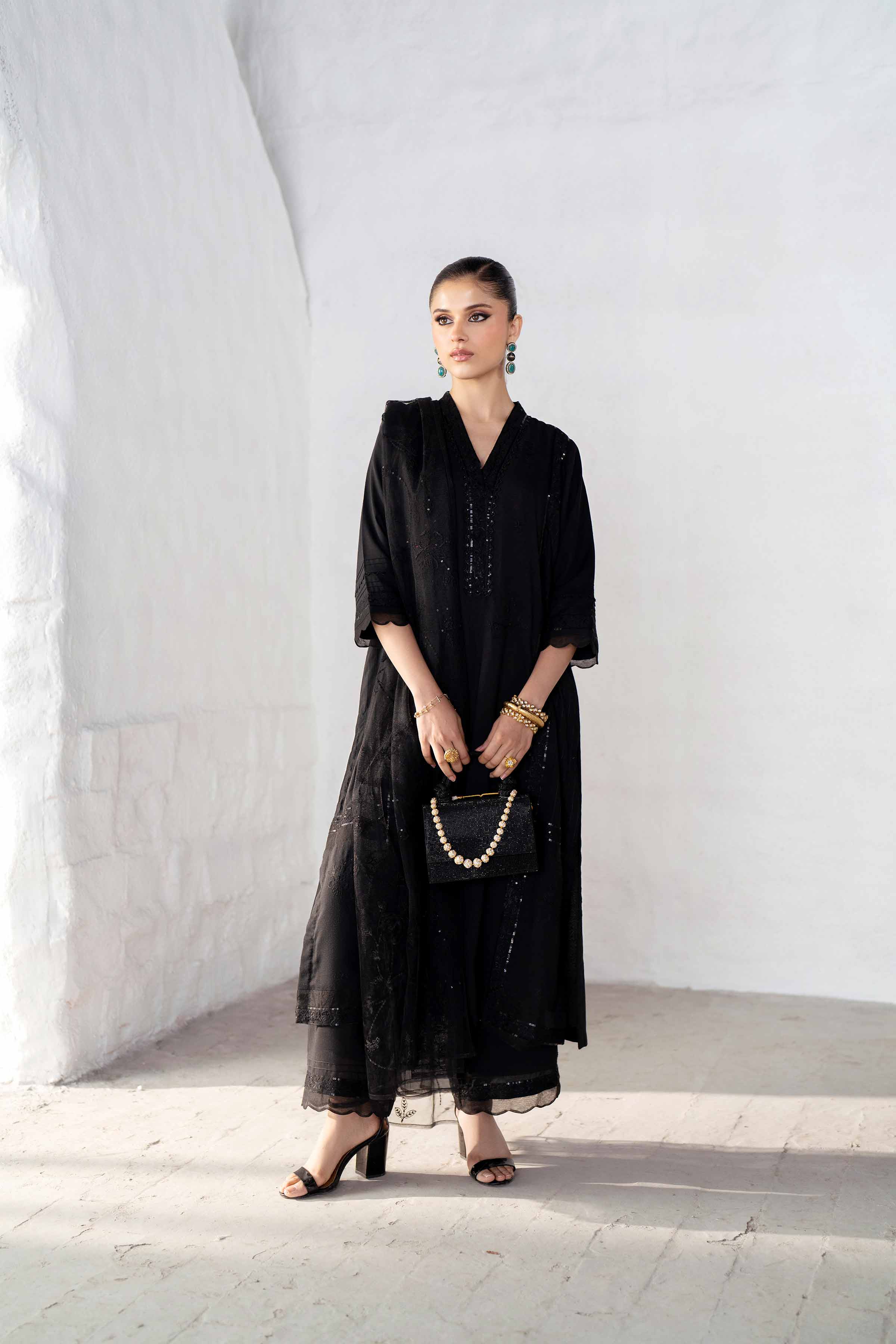 3 Piece - Embroidered Suit - KFS25-21