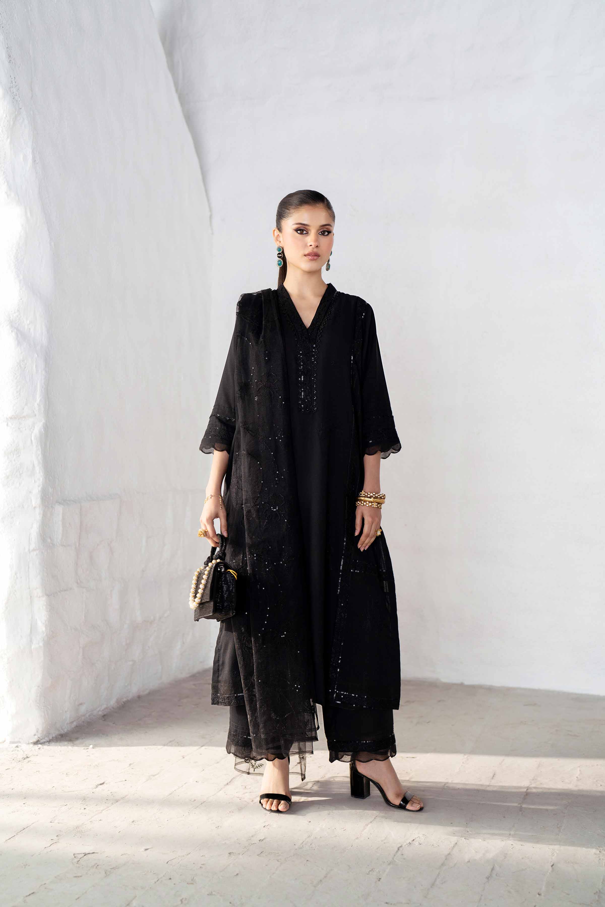 3 Piece - Embroidered Suit - KFS25-21