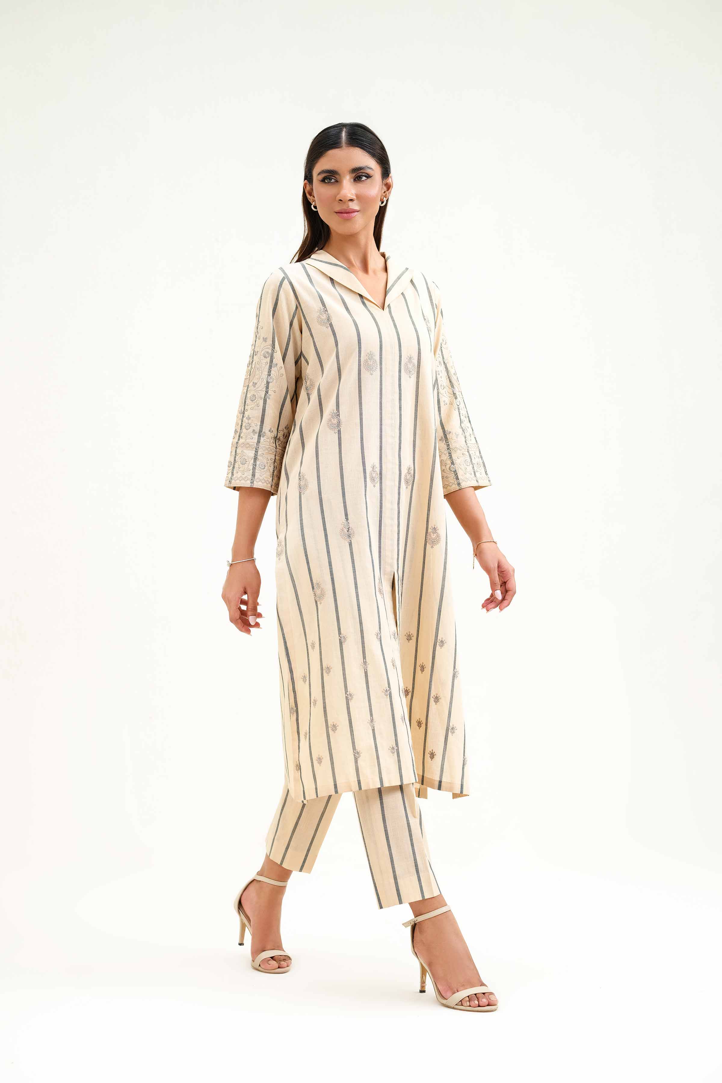 2 Piece - Embroidered Suit - KFS25-27