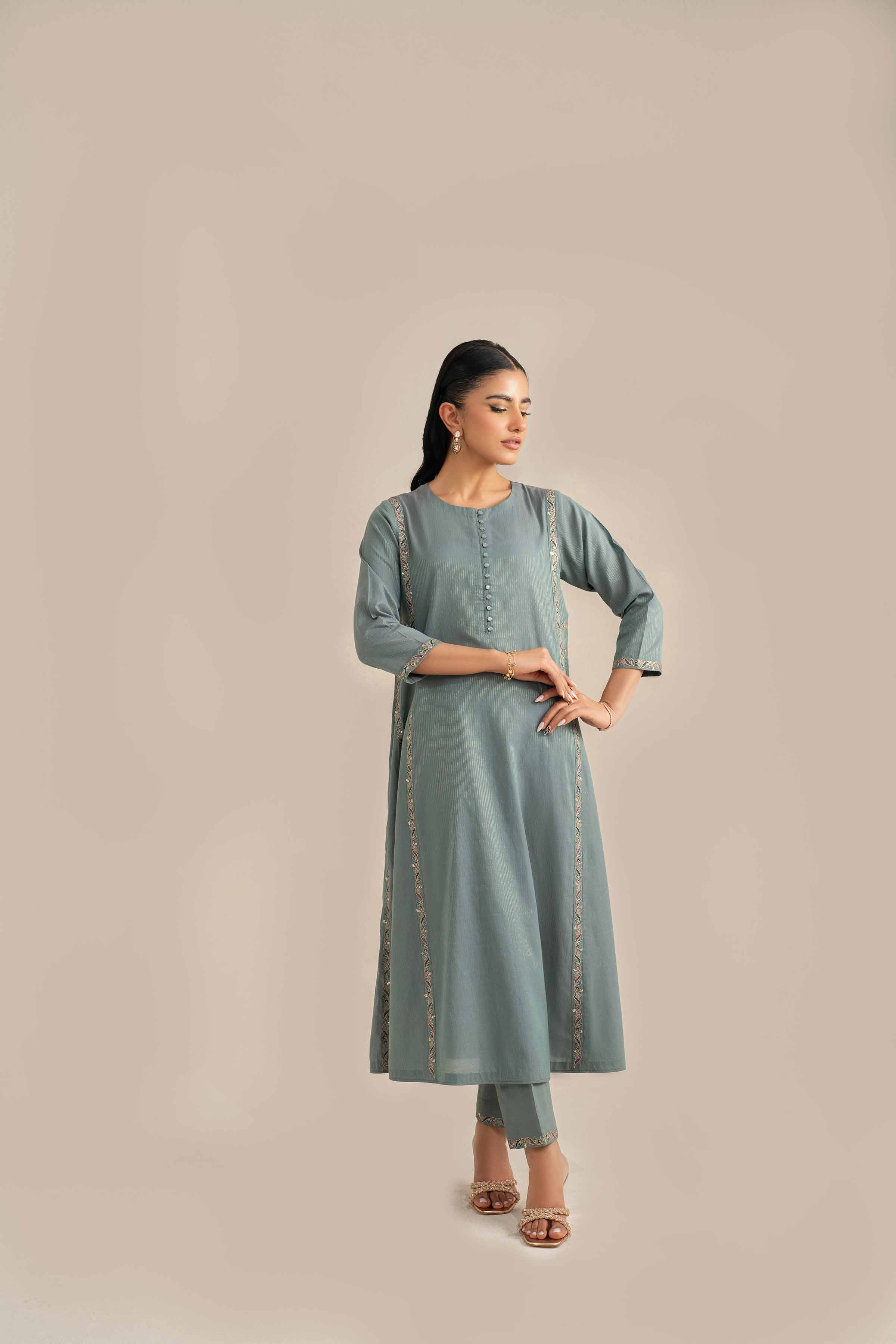 2 Piece - Embroidered Suit - KFS25-43