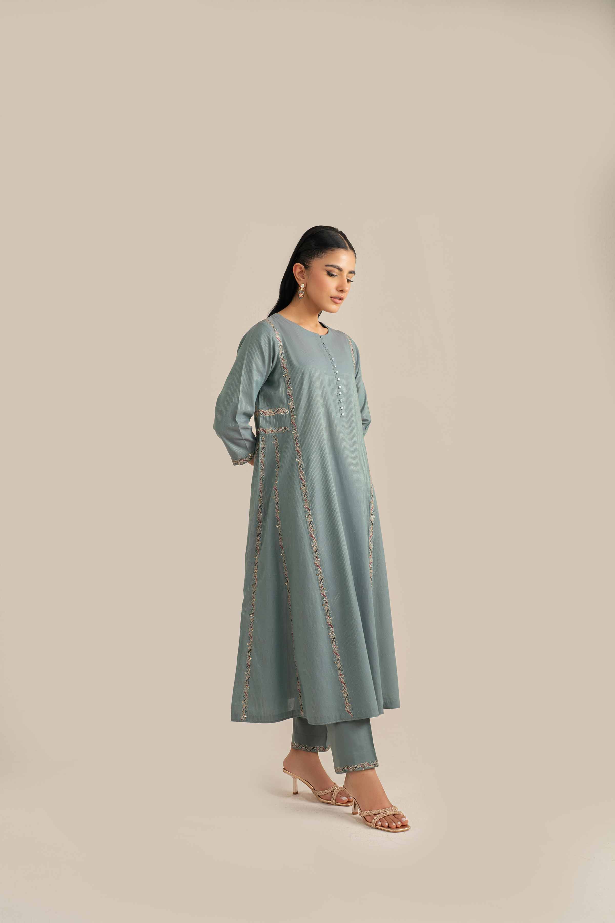 2 Piece - Embroidered Suit - KFS25-43