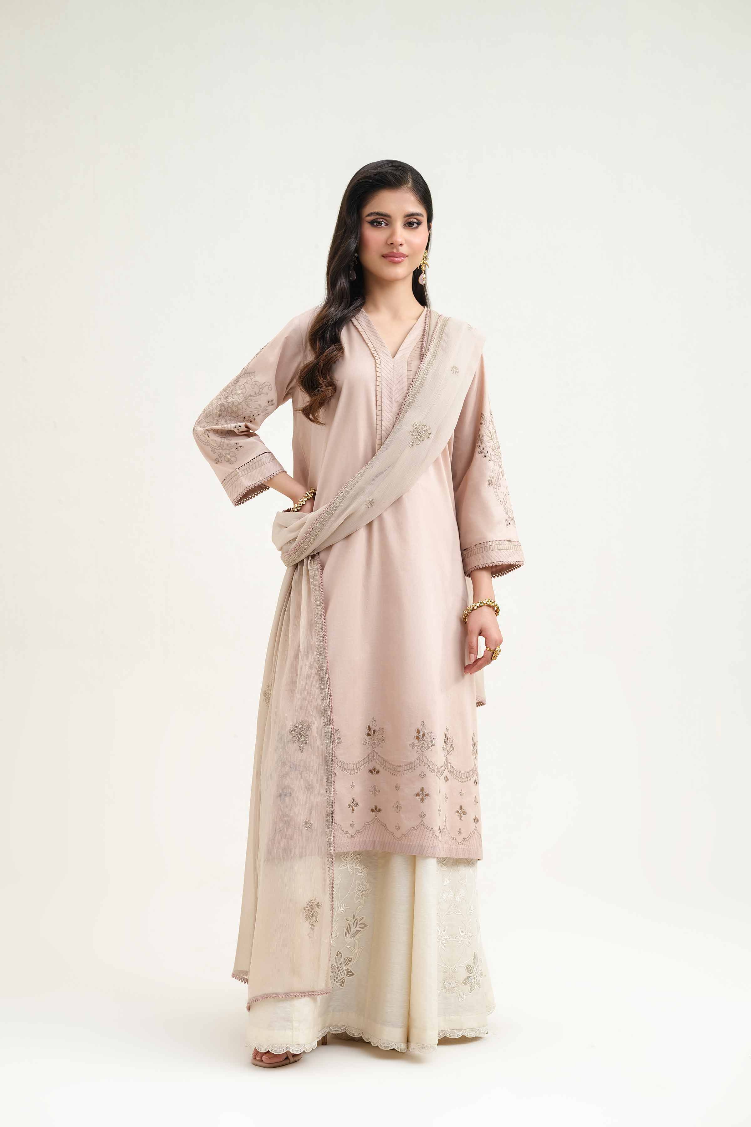 2 Piece - Embroidered Suit - KFS25-46
