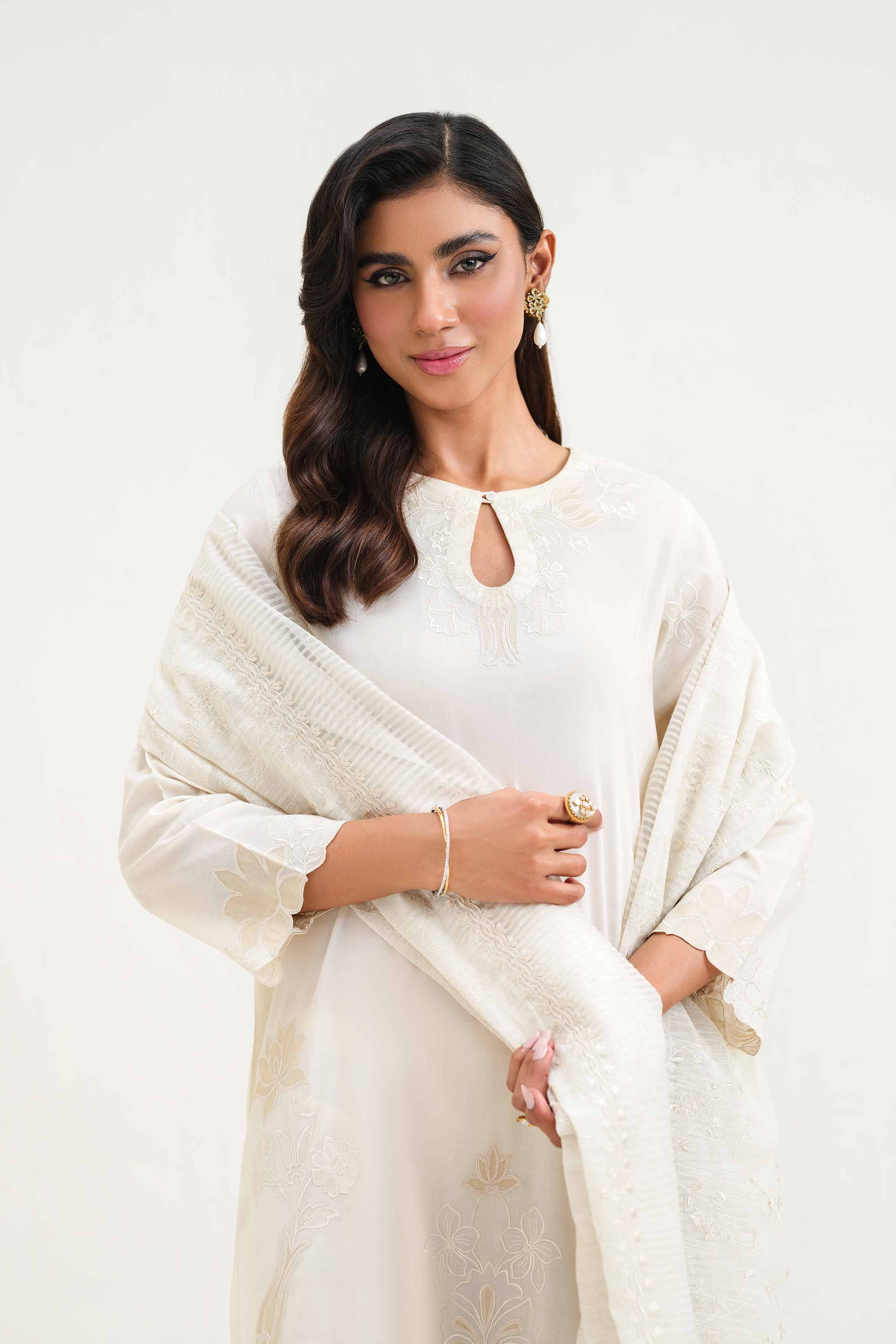 Embroidered Dupatta - KFS25-54