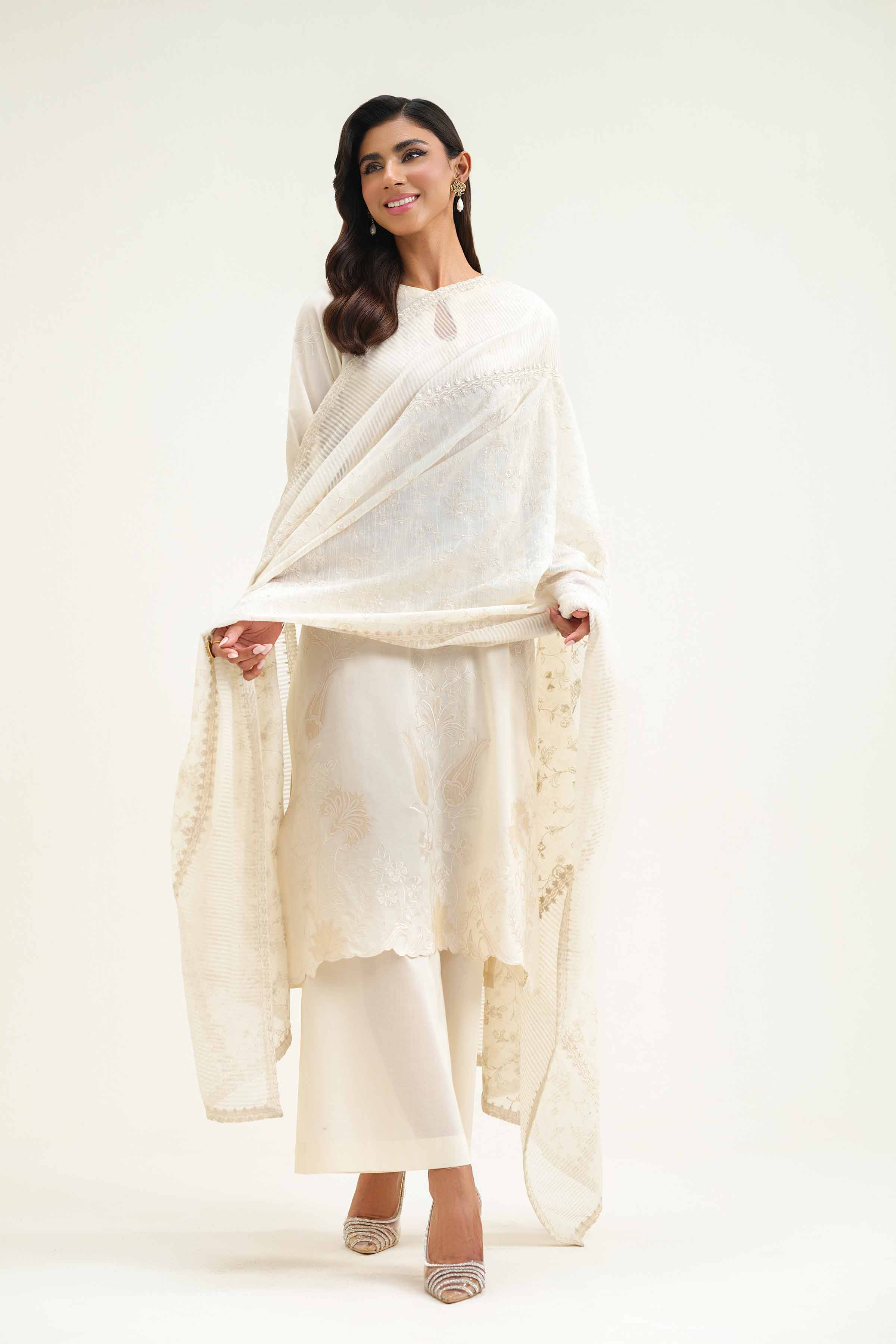 Embroidered Dupatta - KFS25-54