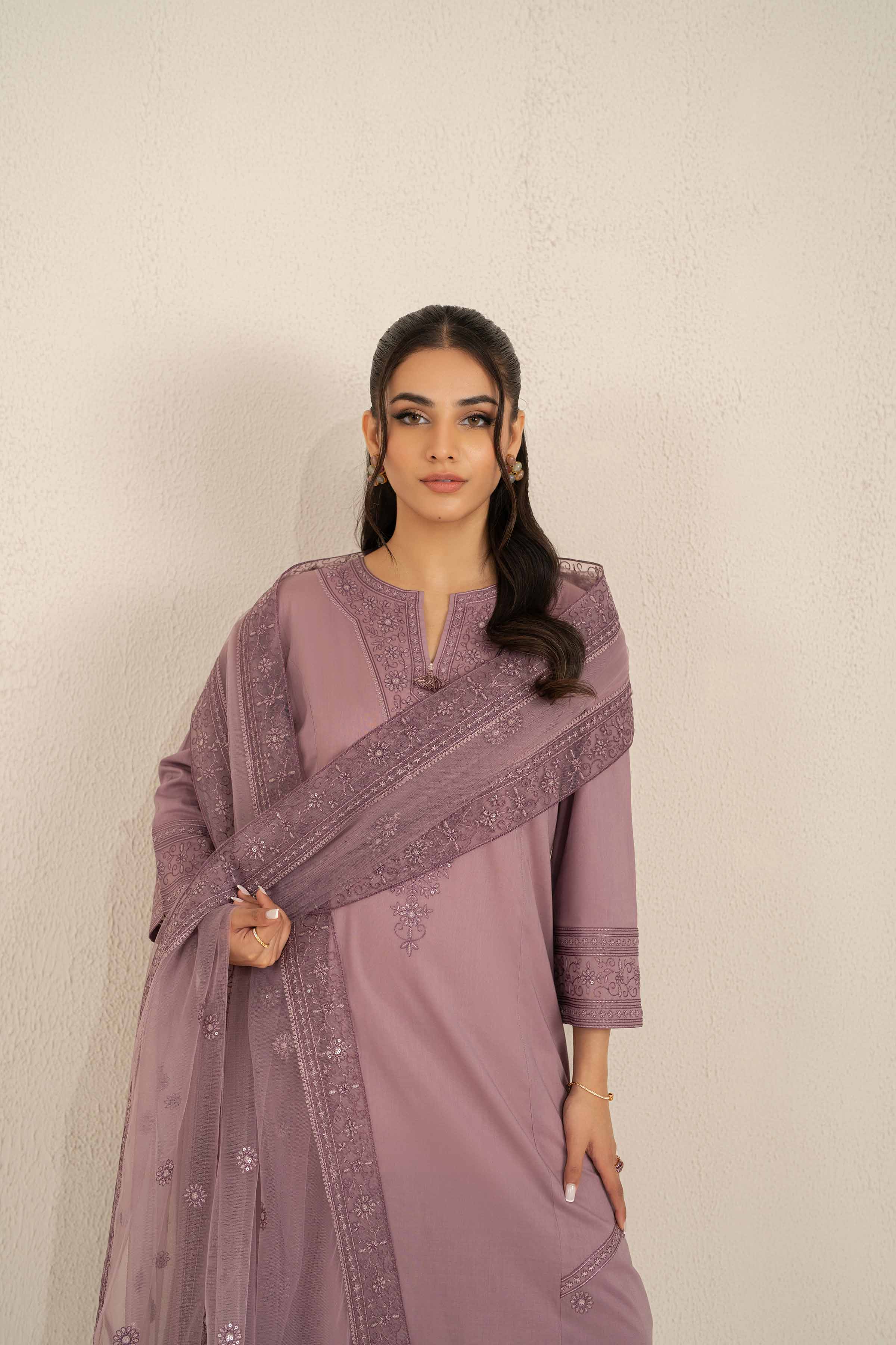 3 Piece - Embroidered Suit - KFS25-66