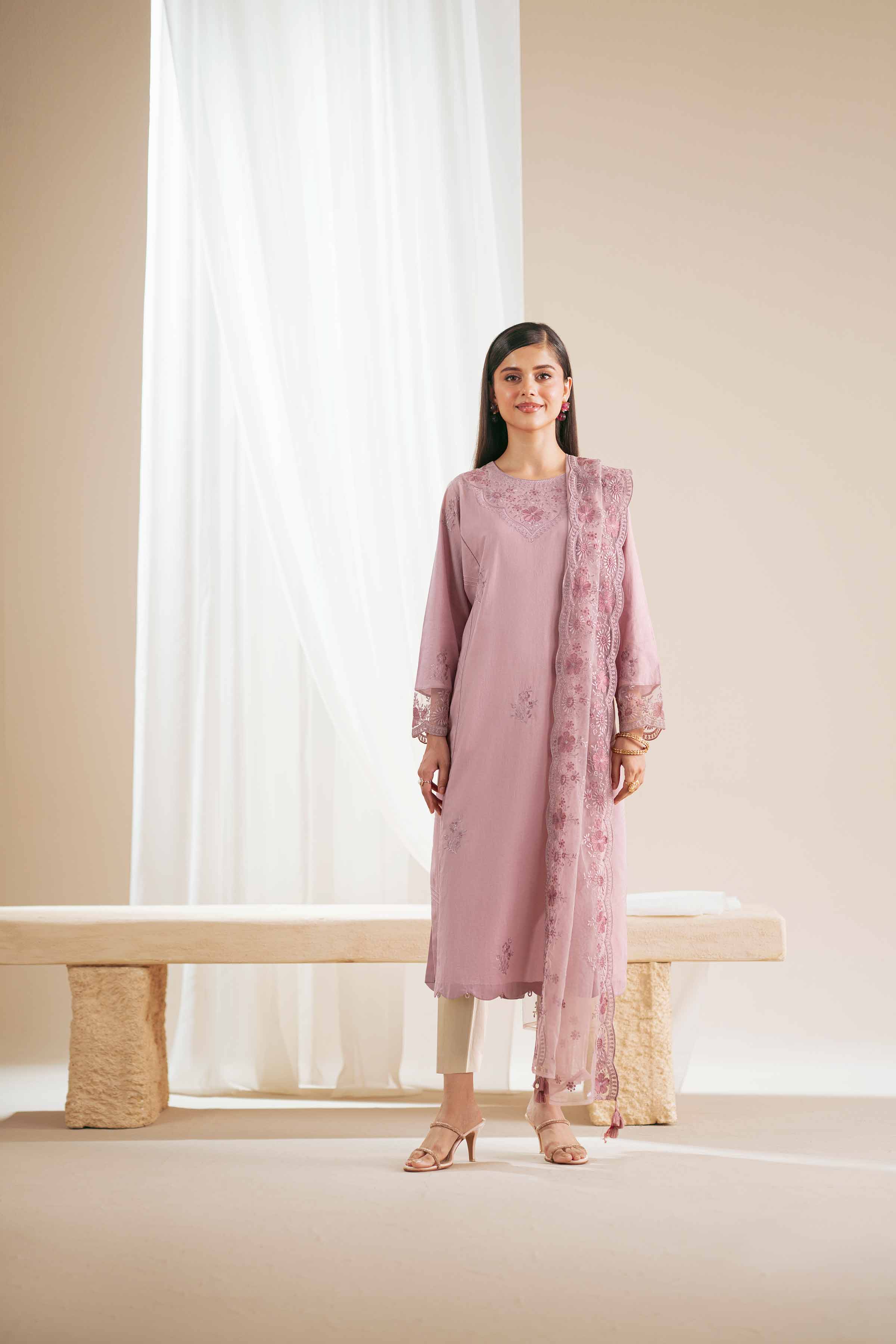 2 Piece - Embroidered Suit - KFS25-74 - for Women - Pret Collection | Nishat | Shop Online