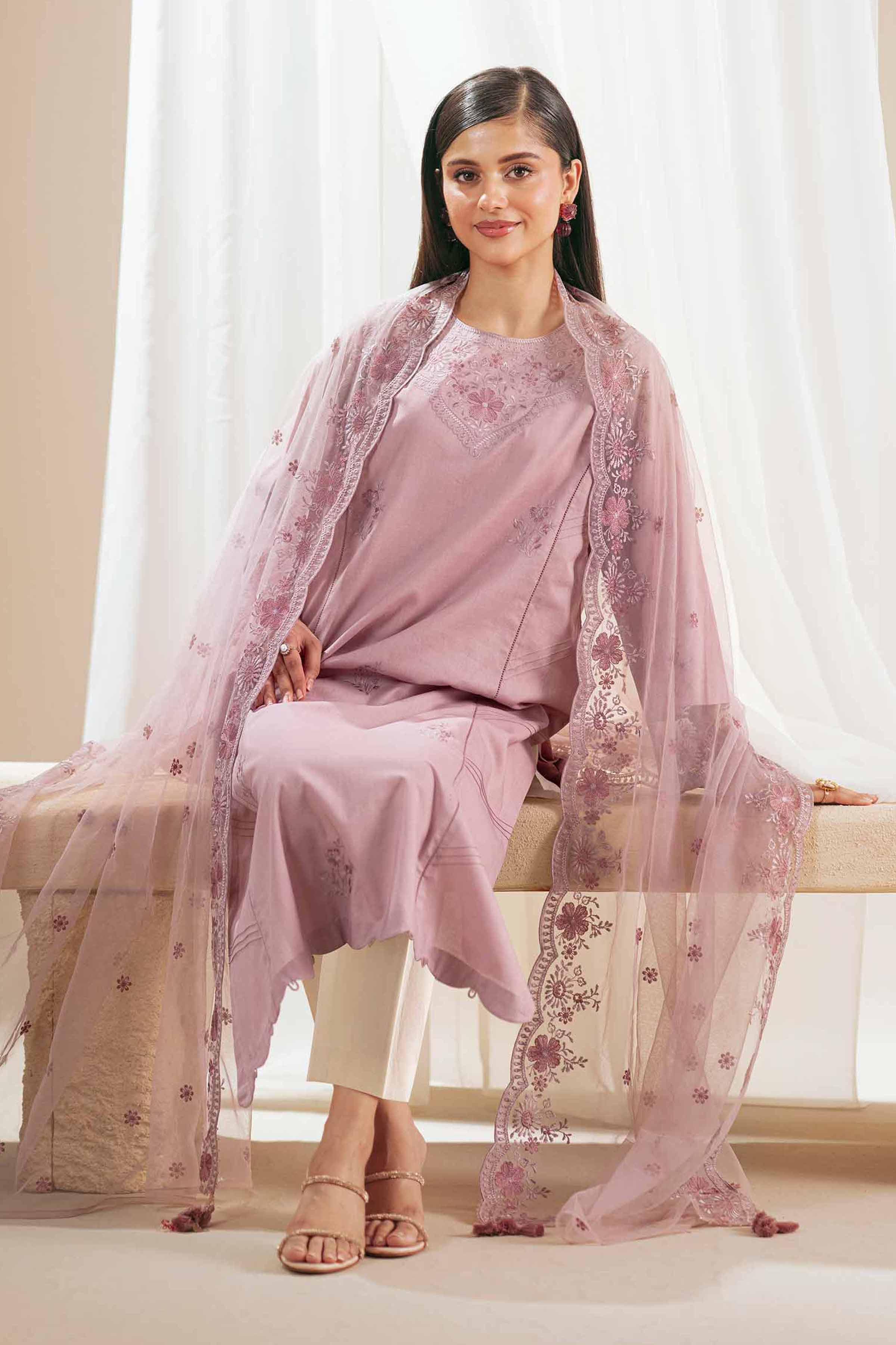2 Piece - Embroidered Suit - KFS25-74 - for Women - Pret Collection | Nishat | Shop Online