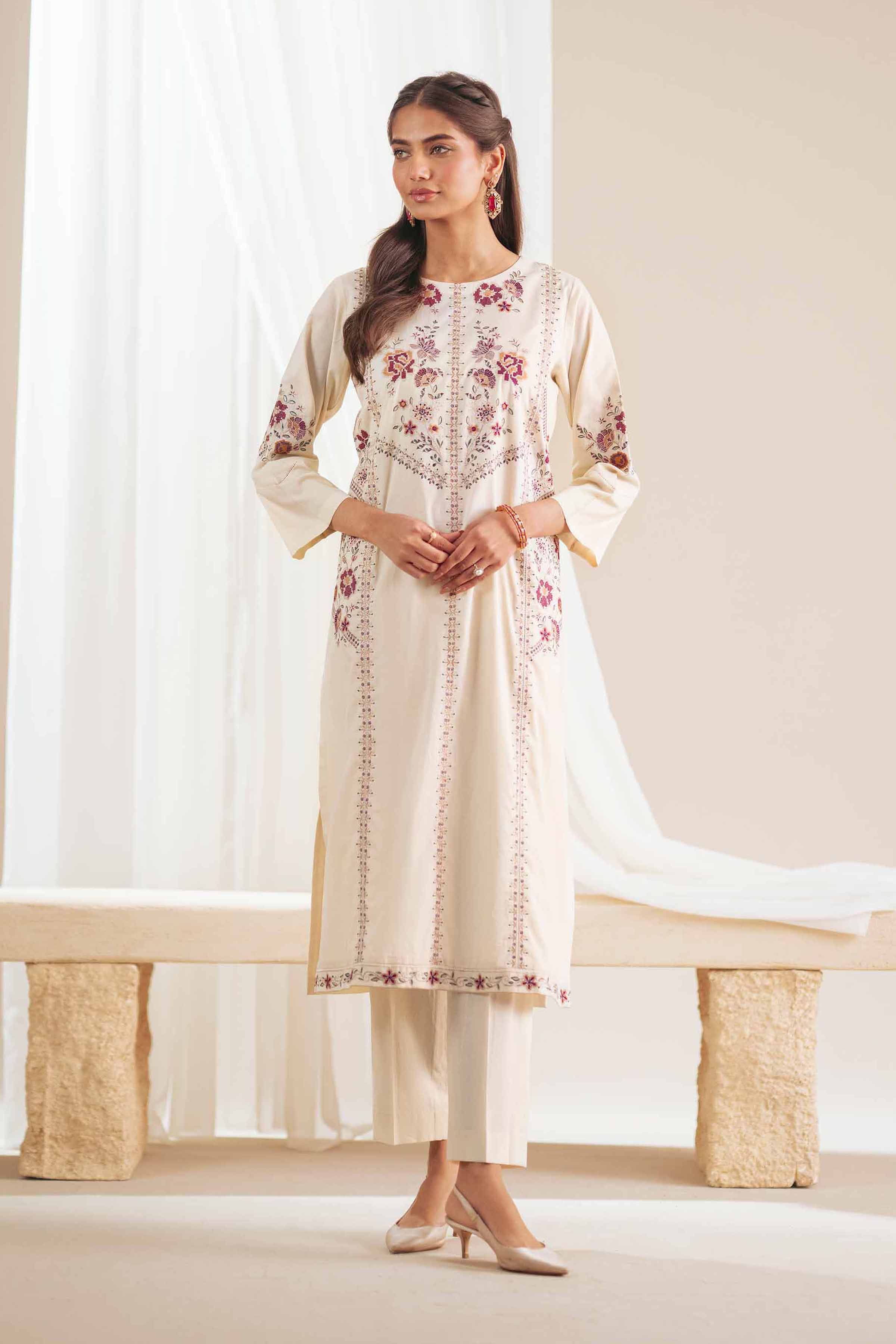 2 Piece - Embroidered Suit - KFS25-76 - for Women - Pret Collection | Nishat | Shop Online