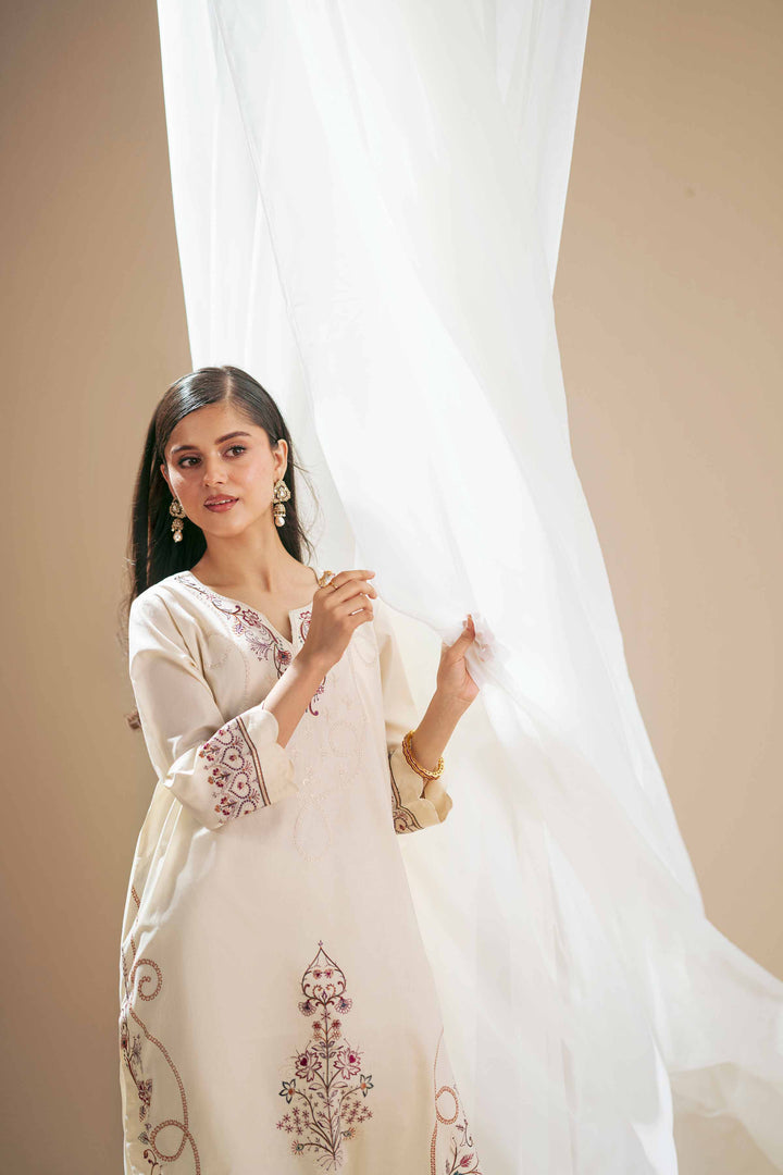 2 Piece - Embroidered Suit - KFS25-77 - for Women - Pret Collection | Nishat | Shop Online