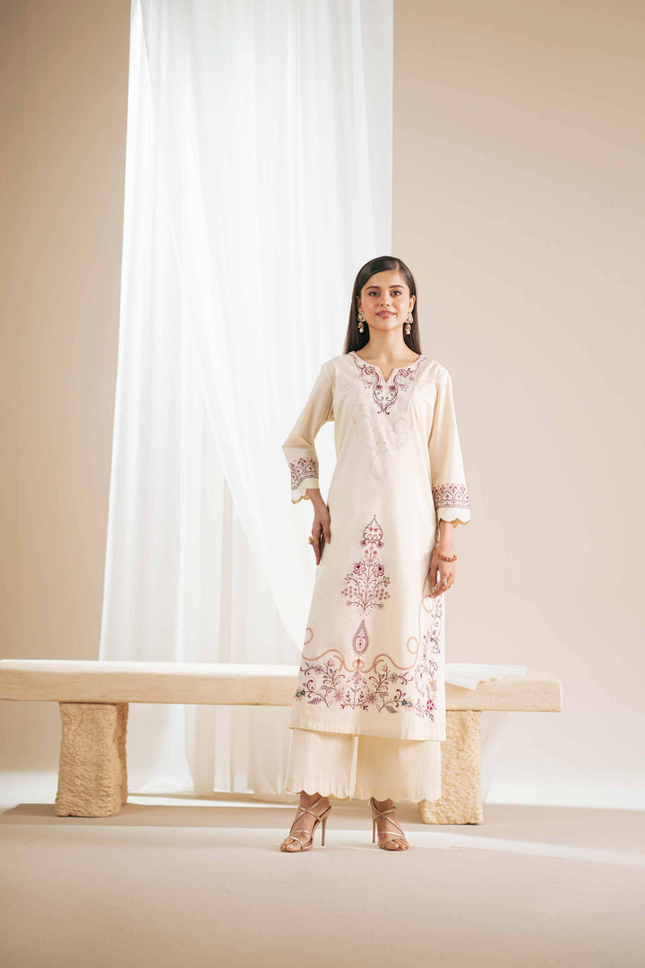 2 Piece - Embroidered Suit - KFS25-77 - for Women - Pret Collection | Nishat | Shop Online