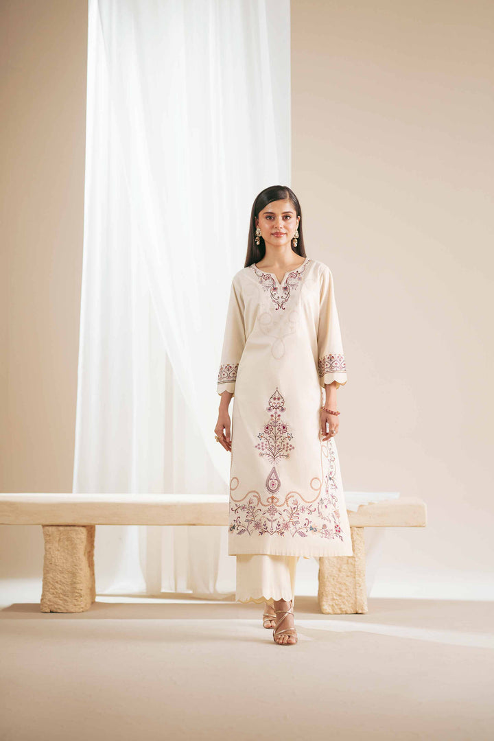 2 Piece - Embroidered Suit - KFS25-77 - for Women - Pret Collection | Nishat | Shop Online