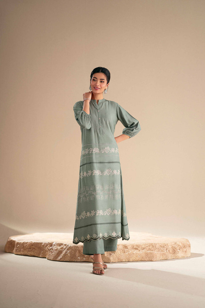 2 Piece - Embroidered Suit - KFS25-90 - for Women - Pret Collection | Nishat | Shop Online