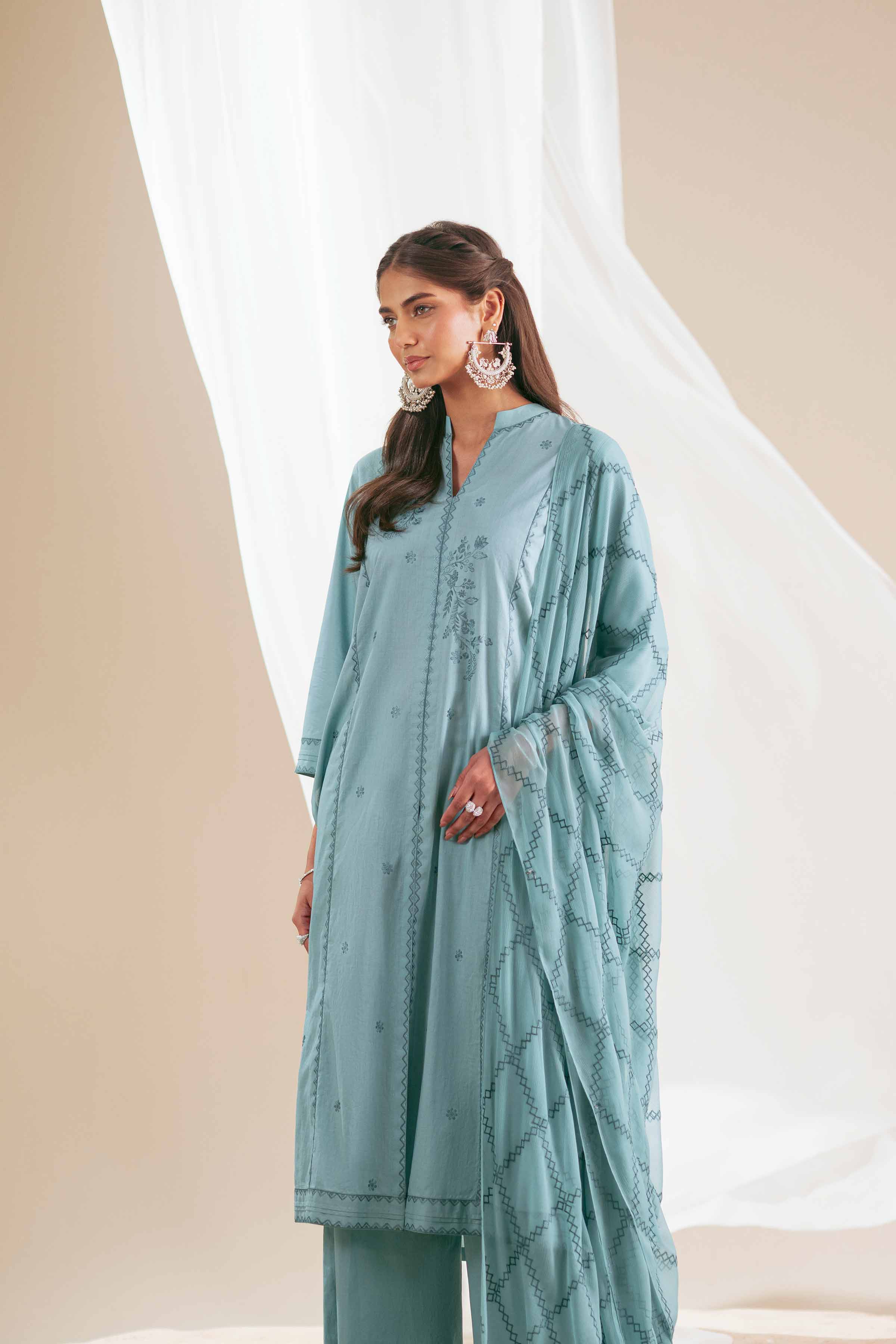 3 Piece - Embroidered Suit - KFS25-91 - for Women - Pret Collection | Nishat | Shop Online