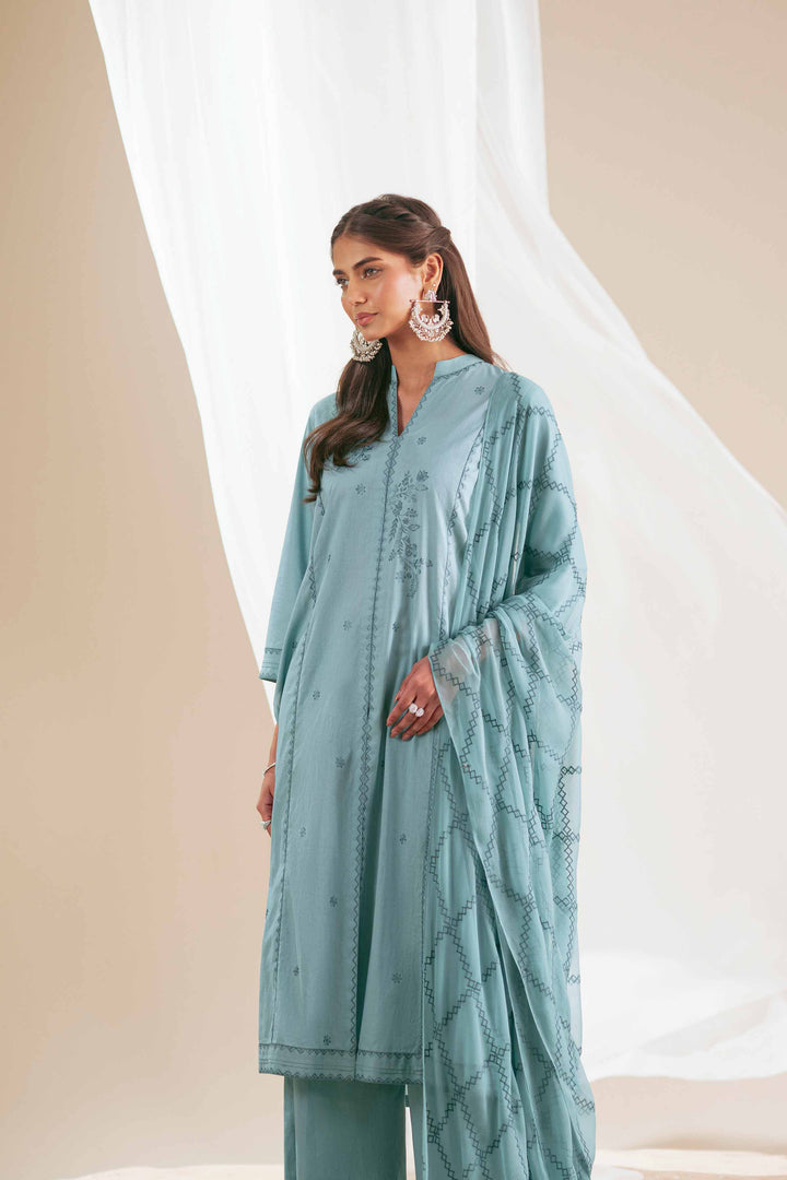 3 Piece - Embroidered Suit - KFS25-91 - for Women - Pret Collection | Nishat | Shop Online