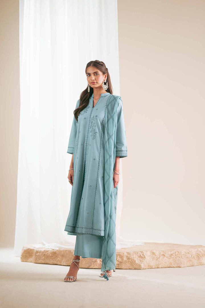 3 Piece - Embroidered Suit - KFS25-91 - for Women - Pret Collection | Nishat | Shop Online