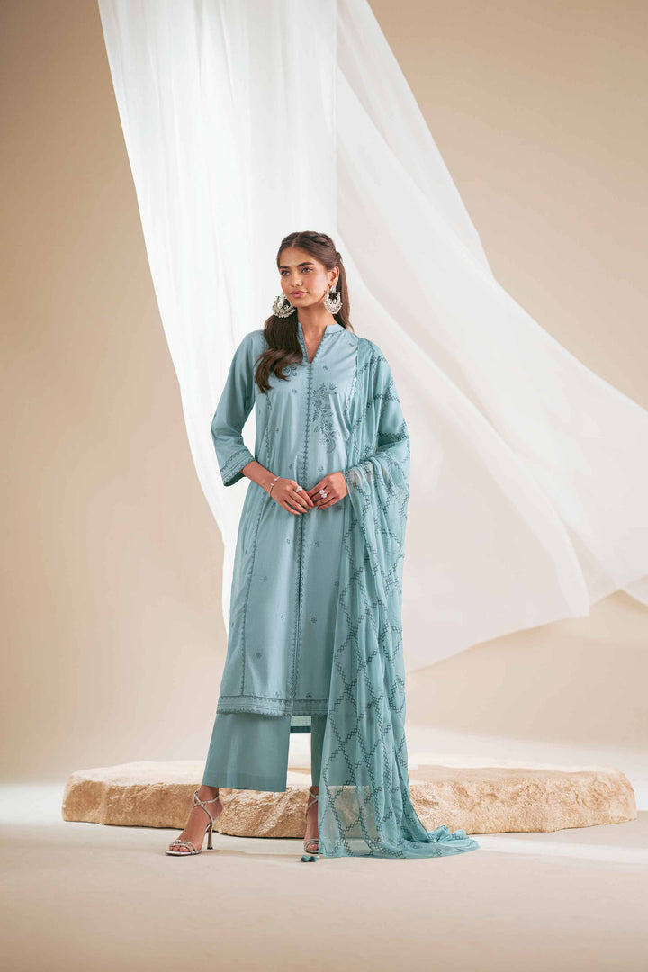 3 Piece - Embroidered Suit - KFS25-91 - for Women - Pret Collection | Nishat | Shop Online