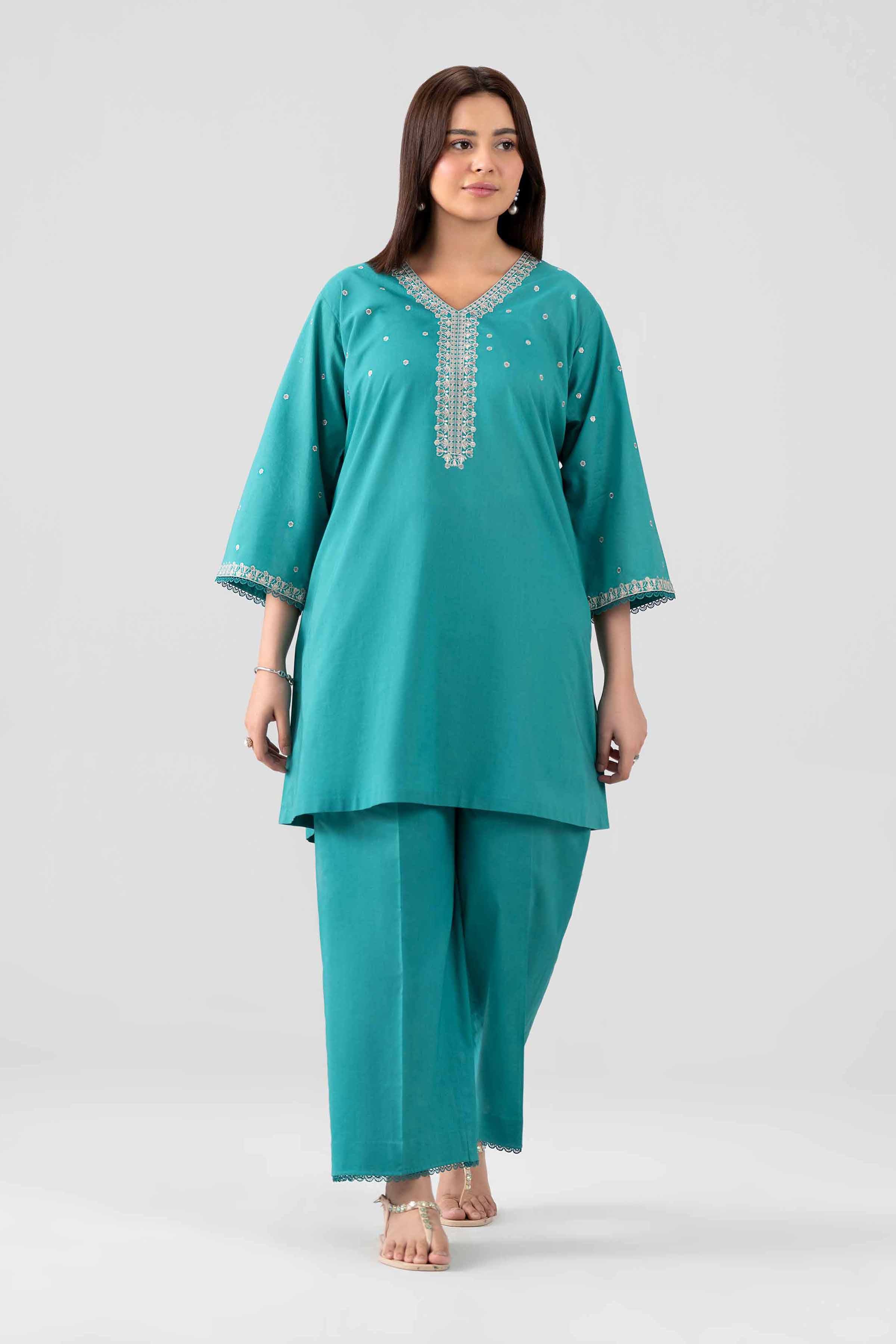 2 Piece - Embroidered Suit - KFS26-23