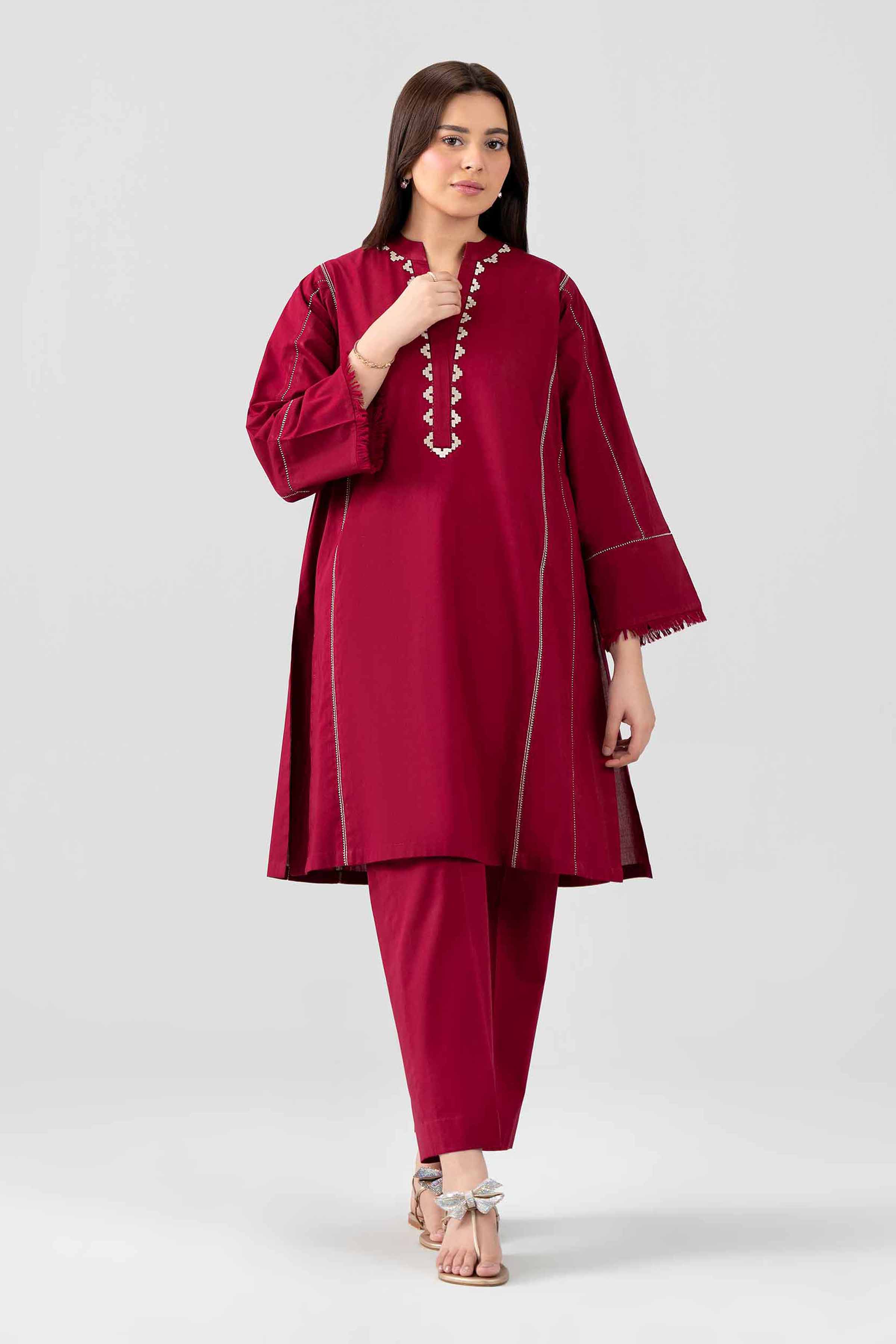 2 Piece - Embroidered Suit - KFS26-26