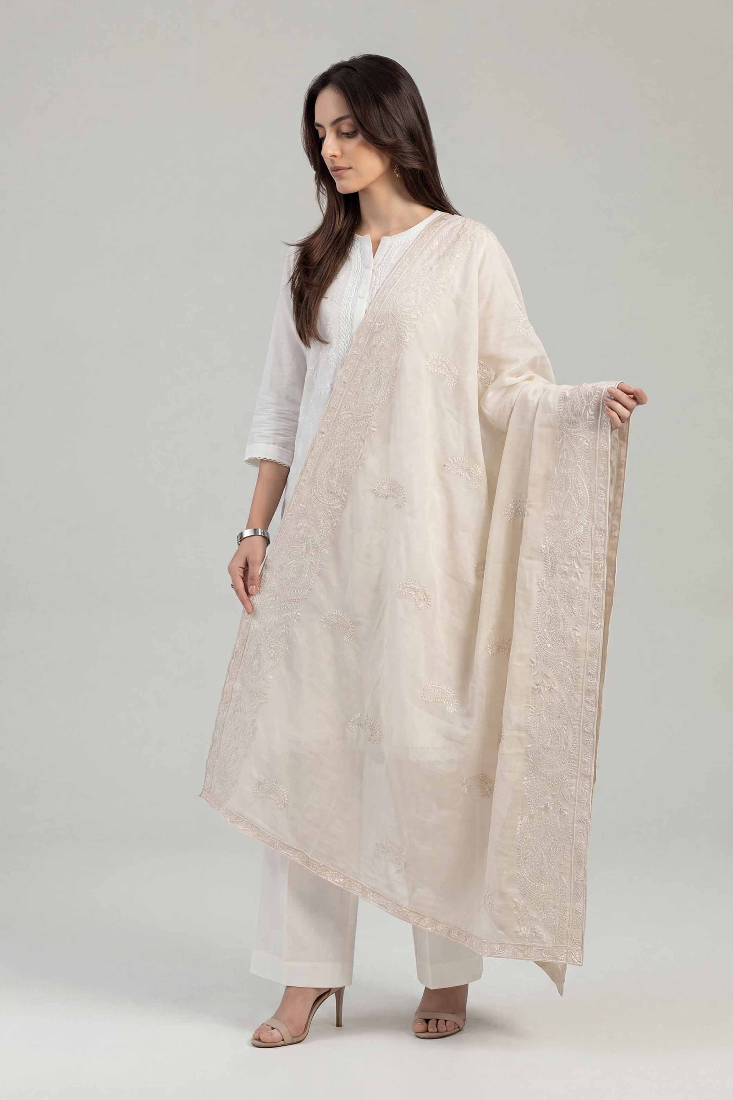 Embroidered Dupatta - KFS26-84
