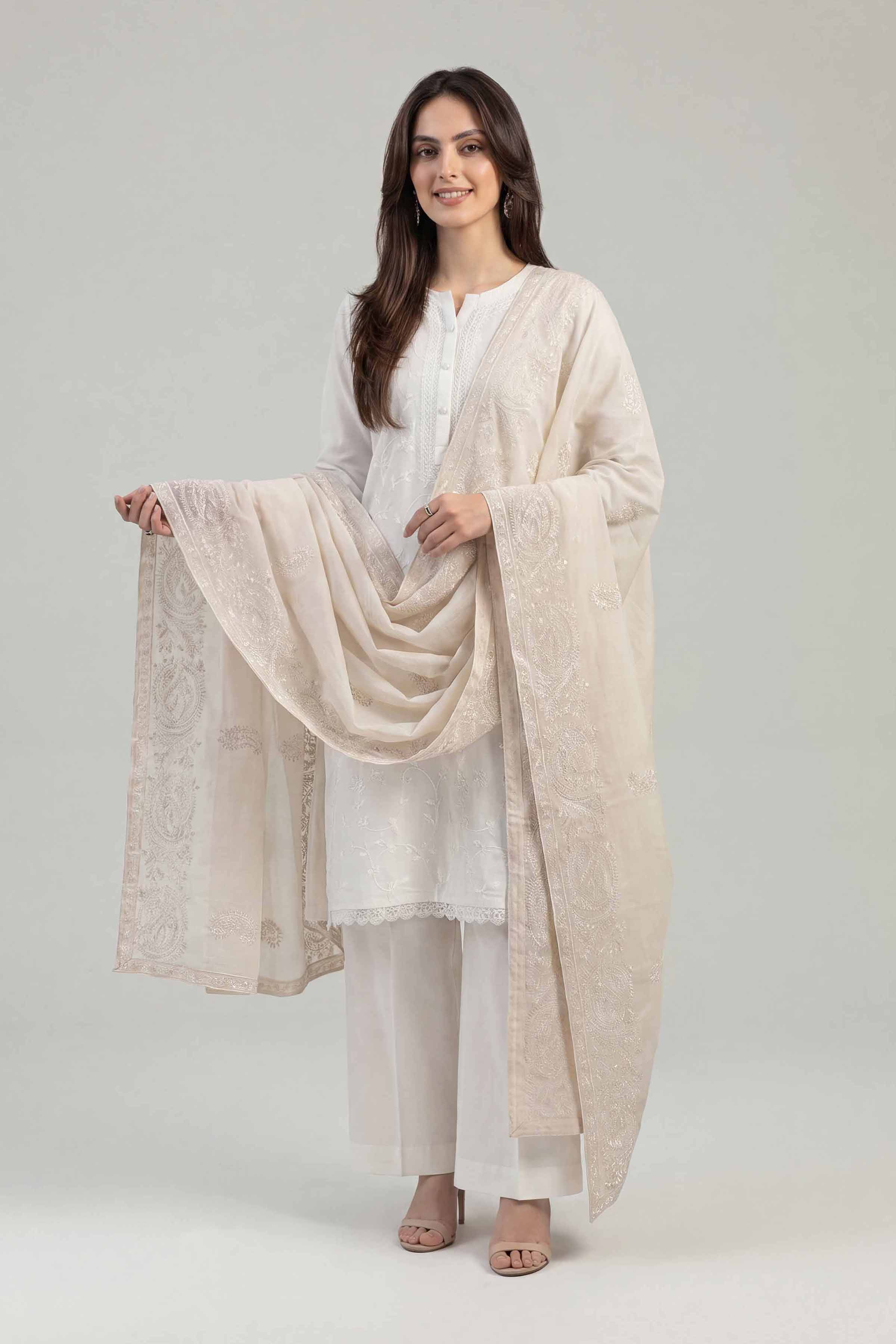 Embroidered Dupatta - KFS26-84