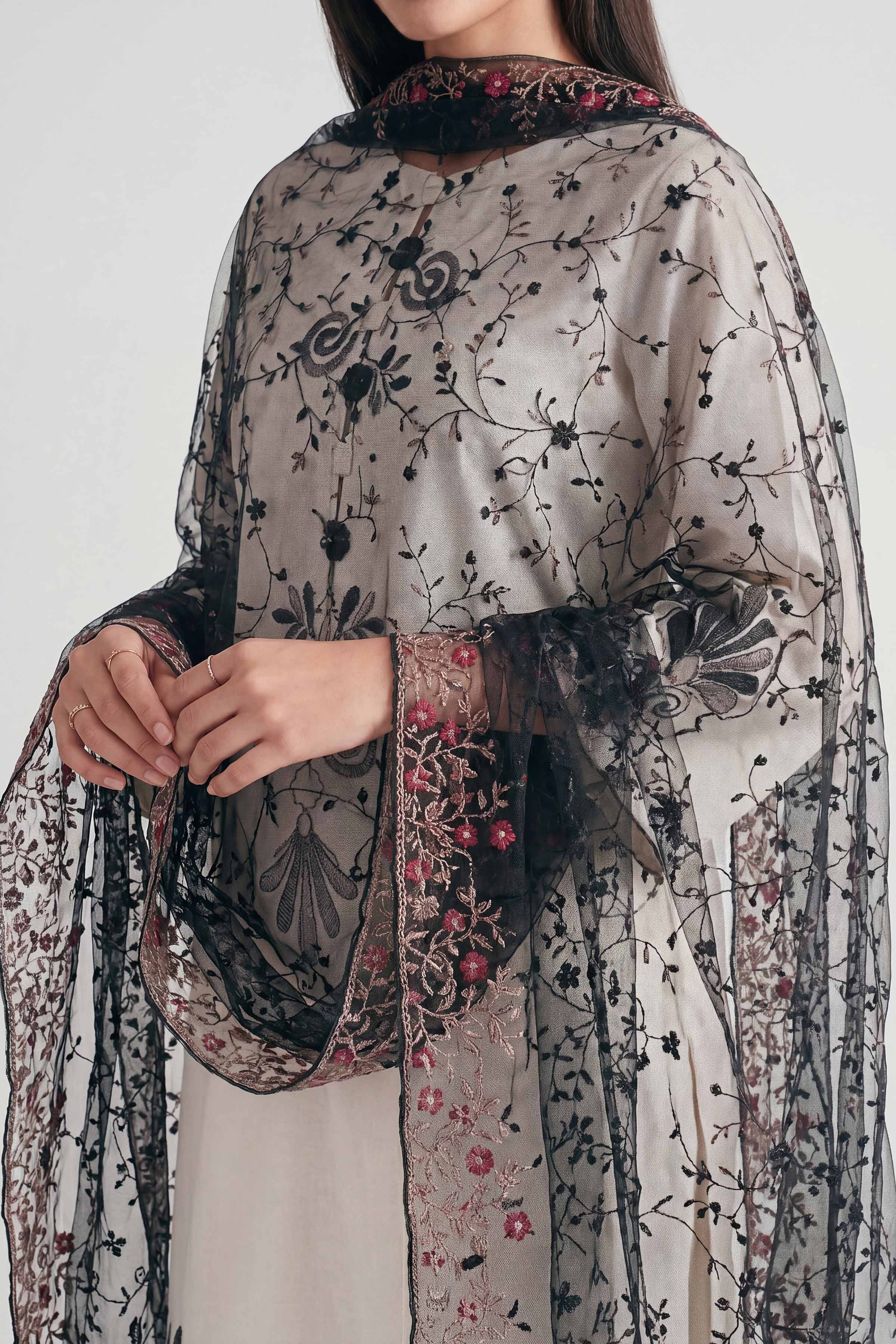 Embroidered Dupatta - KFS26-87
