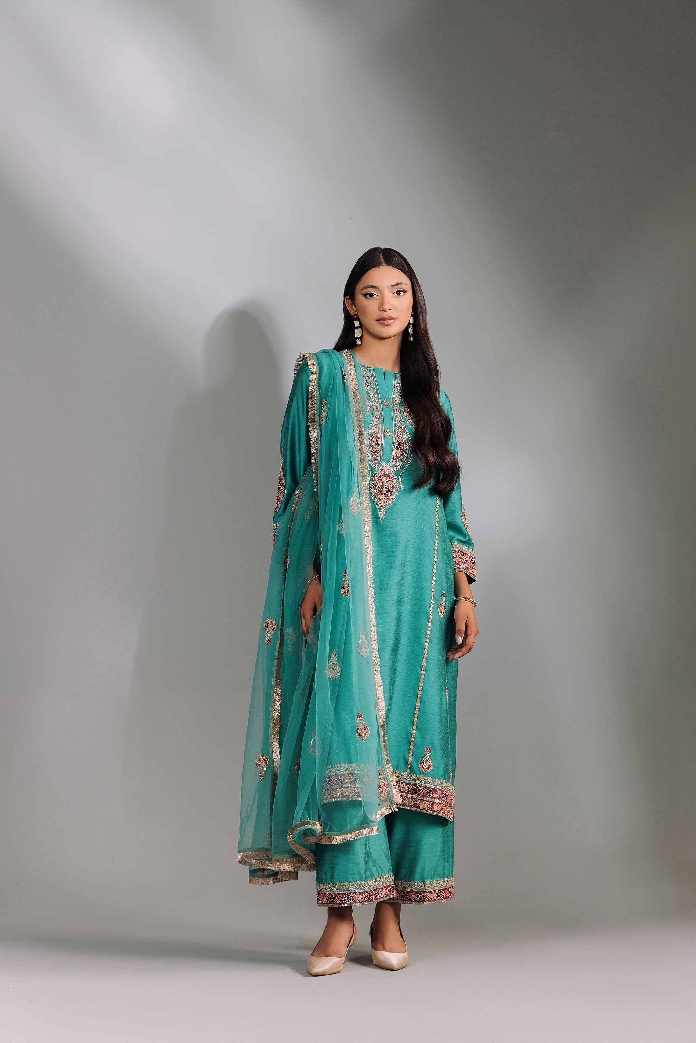 3 Piece - Embroidered Suit - KFW24-69