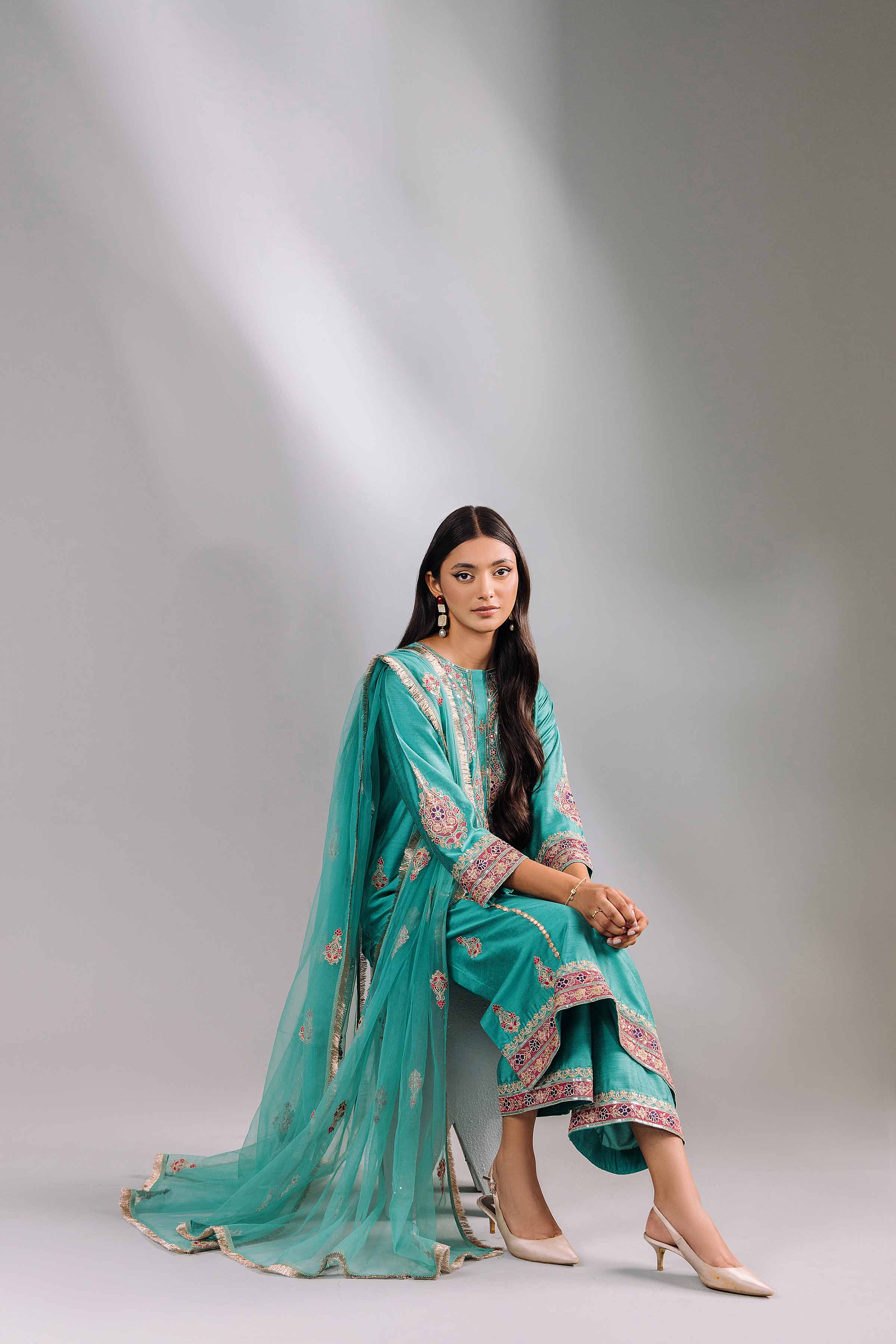 3 Piece - Embroidered Suit - KFW24-69