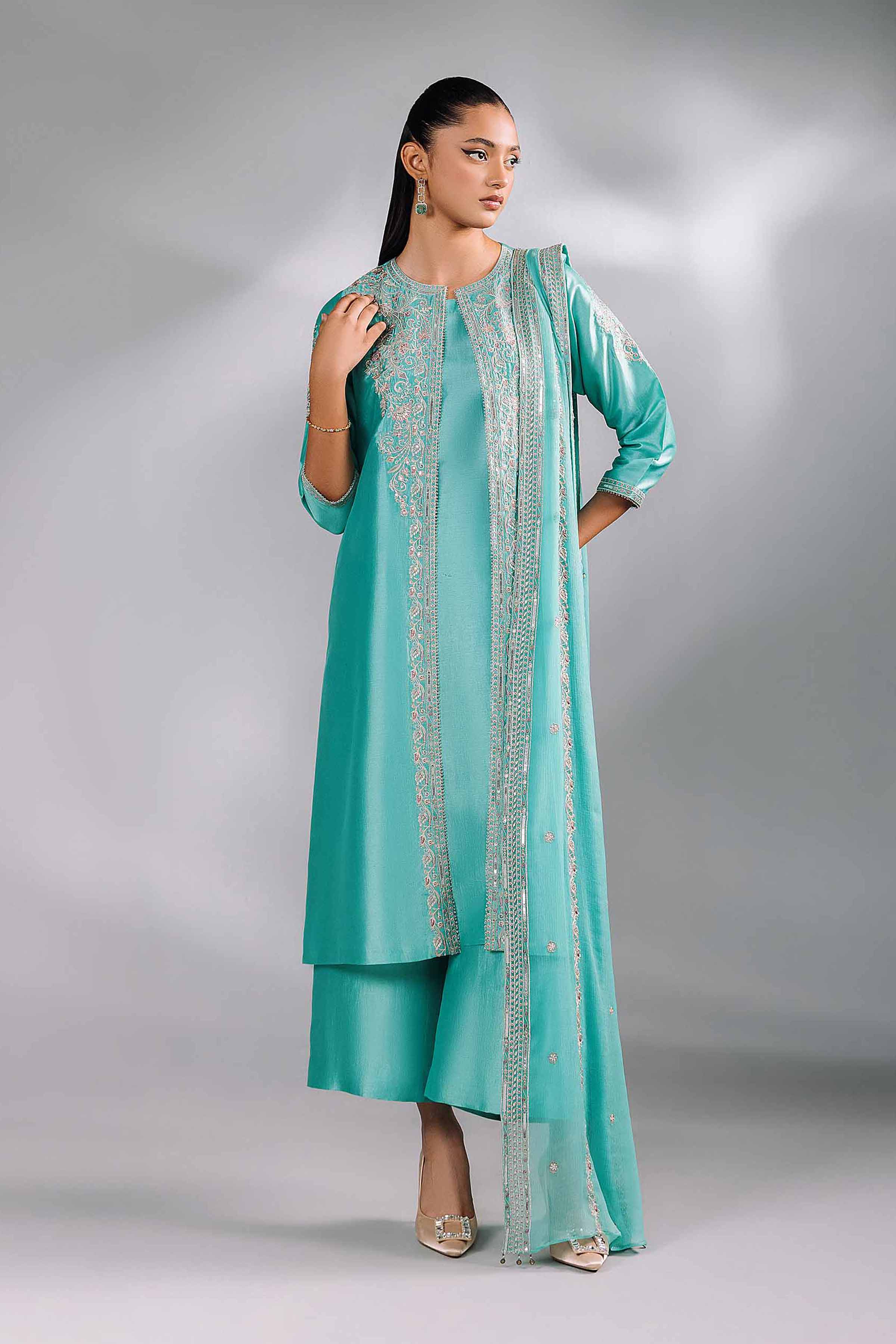 4 Piece -  Embroidered Suit - KFW24-70