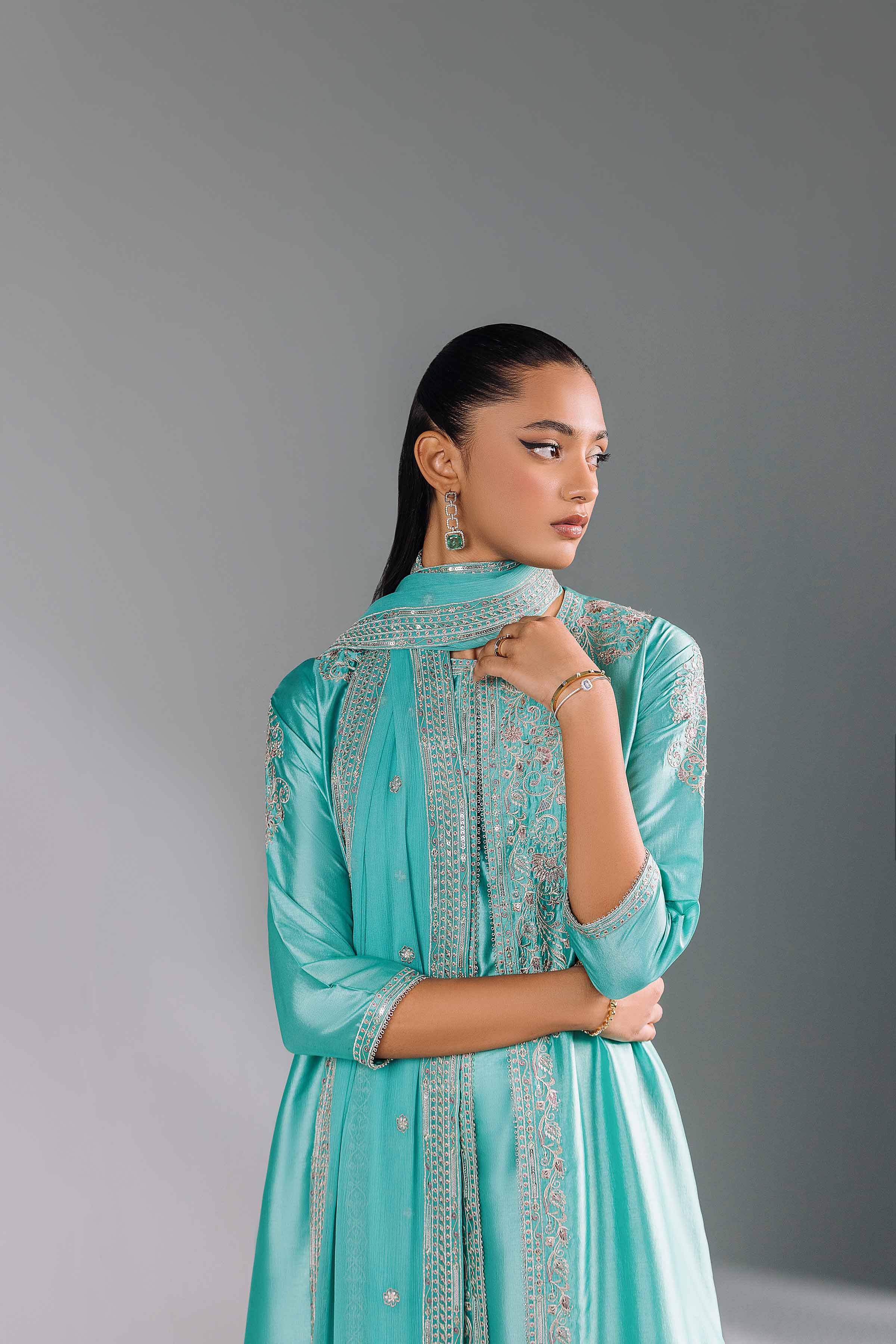 4 Piece -  Embroidered Suit - KFW24-70