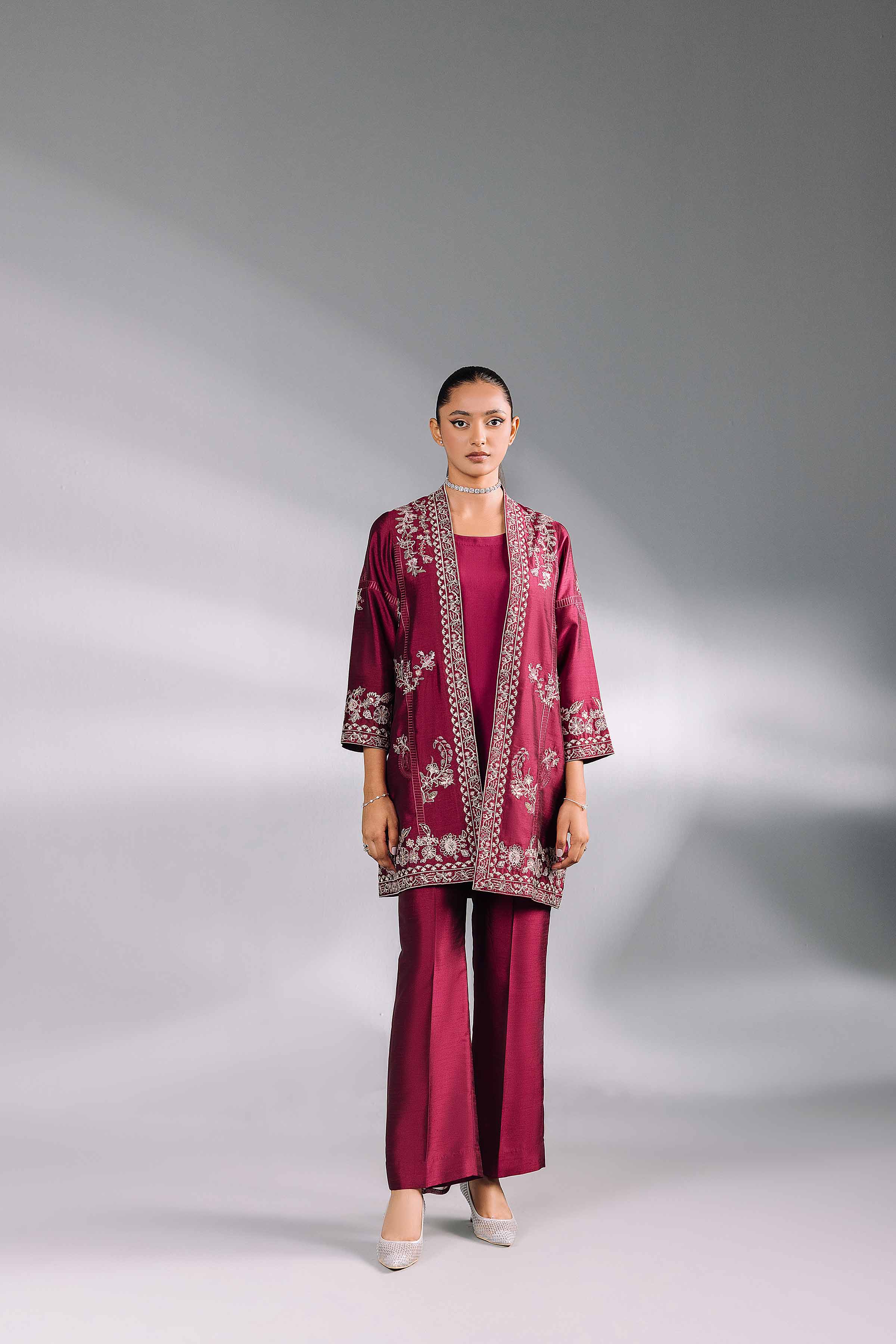 3 Piece - Embroidered Suit - KFW24-83