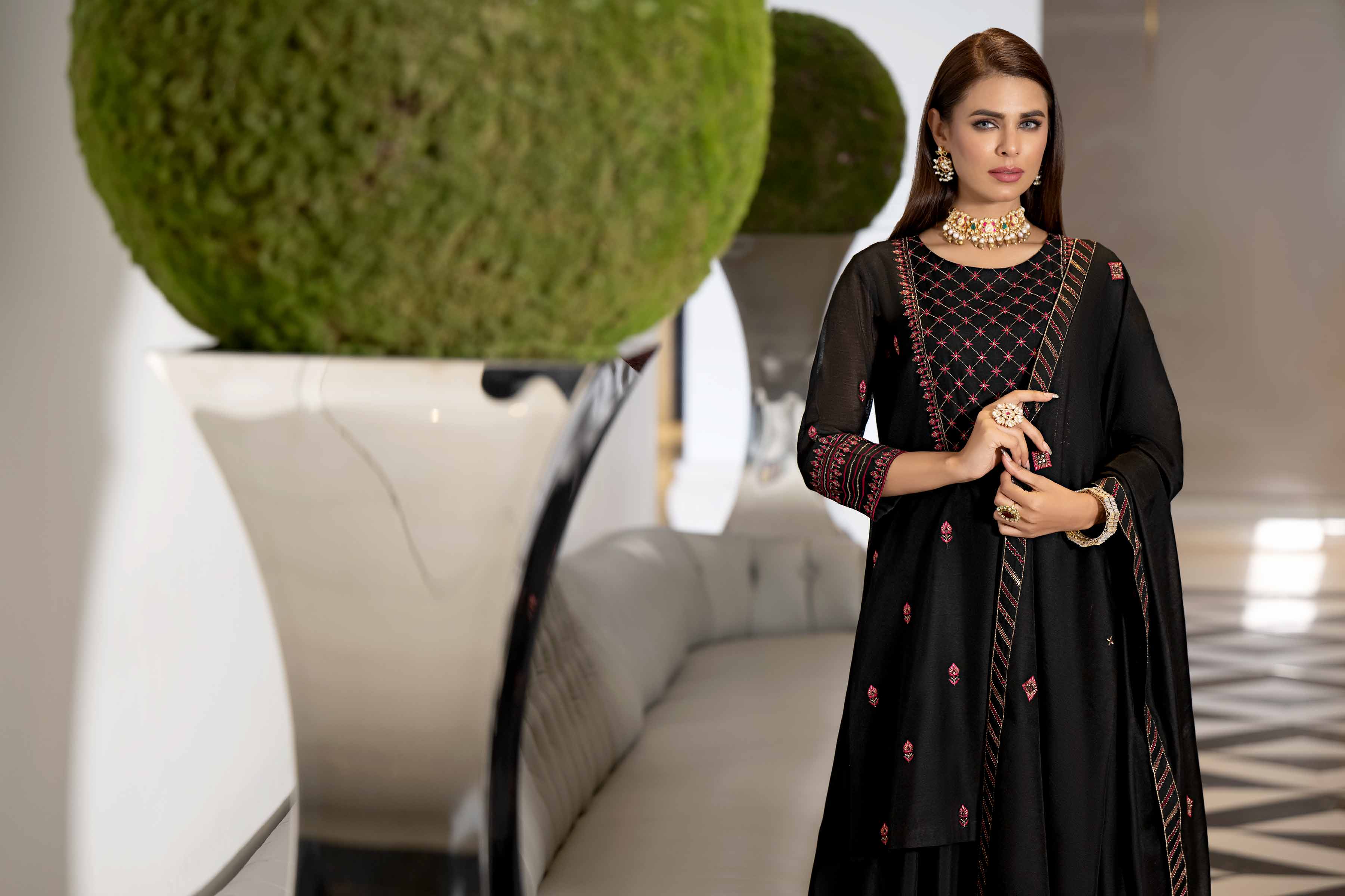 3 Piece - Embroidered Suit - KFW23-03
