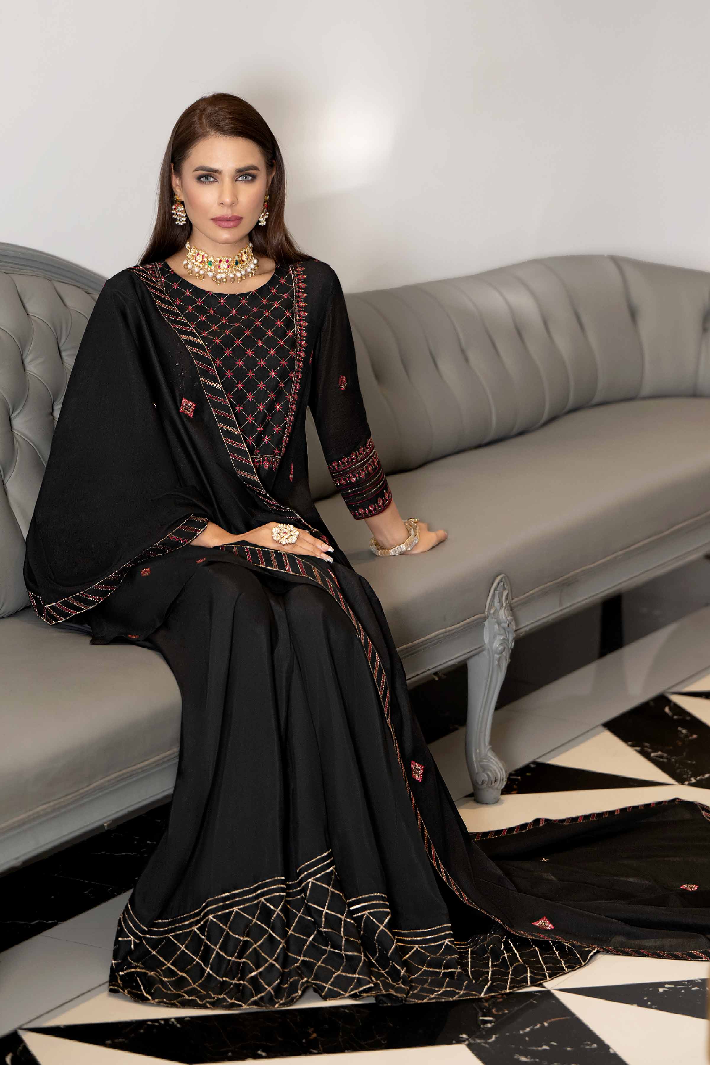 3 Piece - Embroidered Suit - KFW23-03