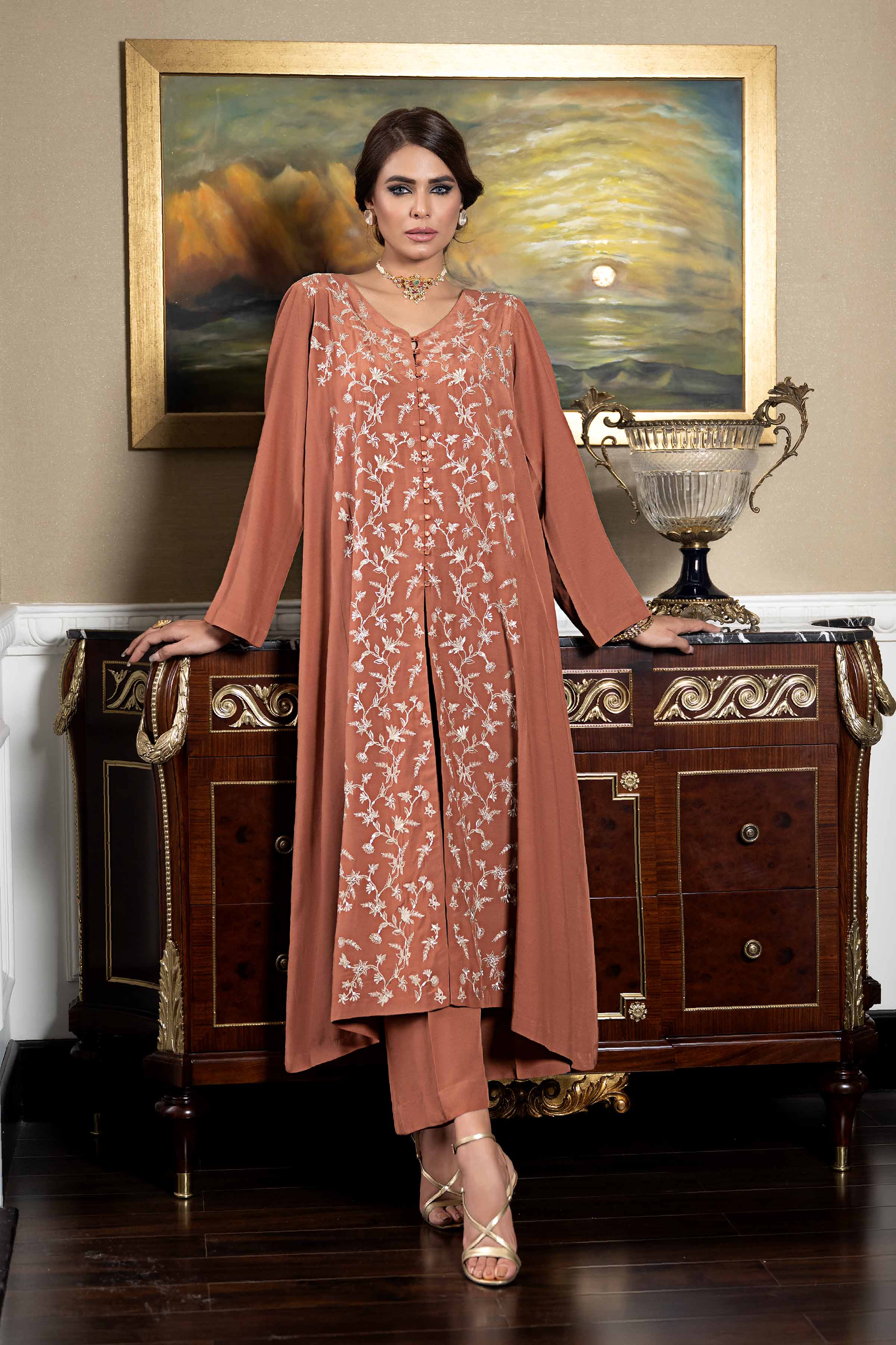 2 Piece - Embroidered Suit - KFW23-18