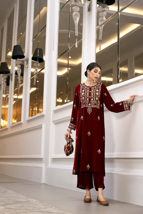 2 Piece - Embroidered Suit - KFW23-22