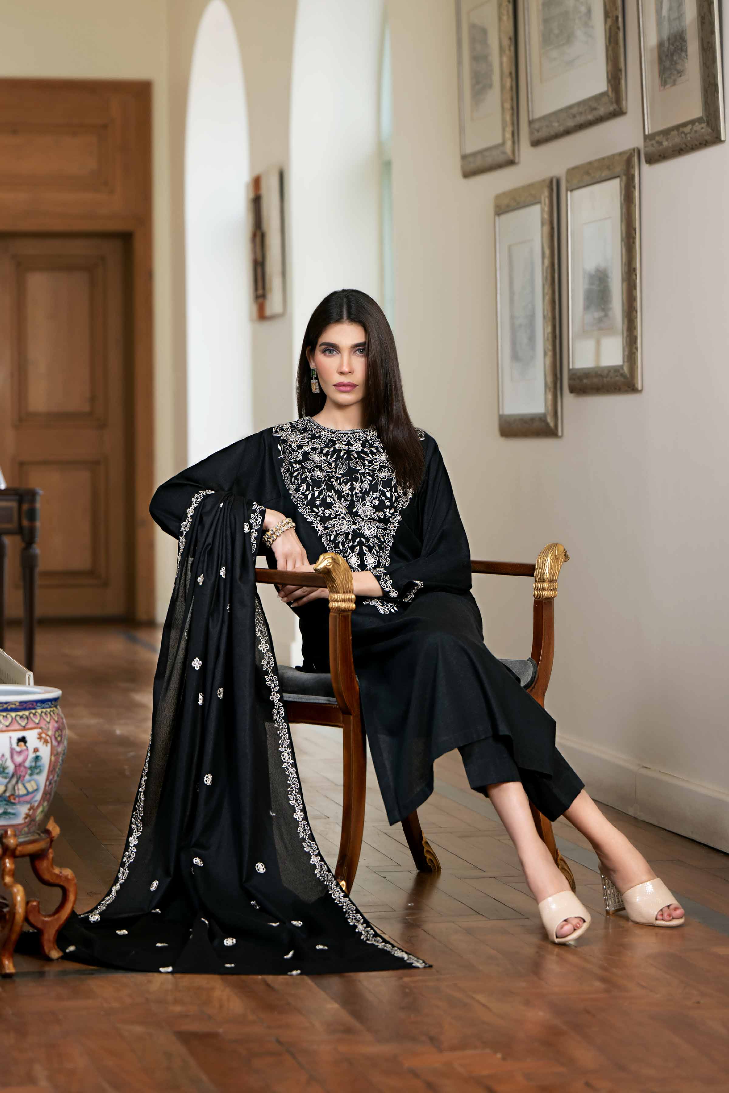 3 Piece - Embroidered Suit - KFW23-38