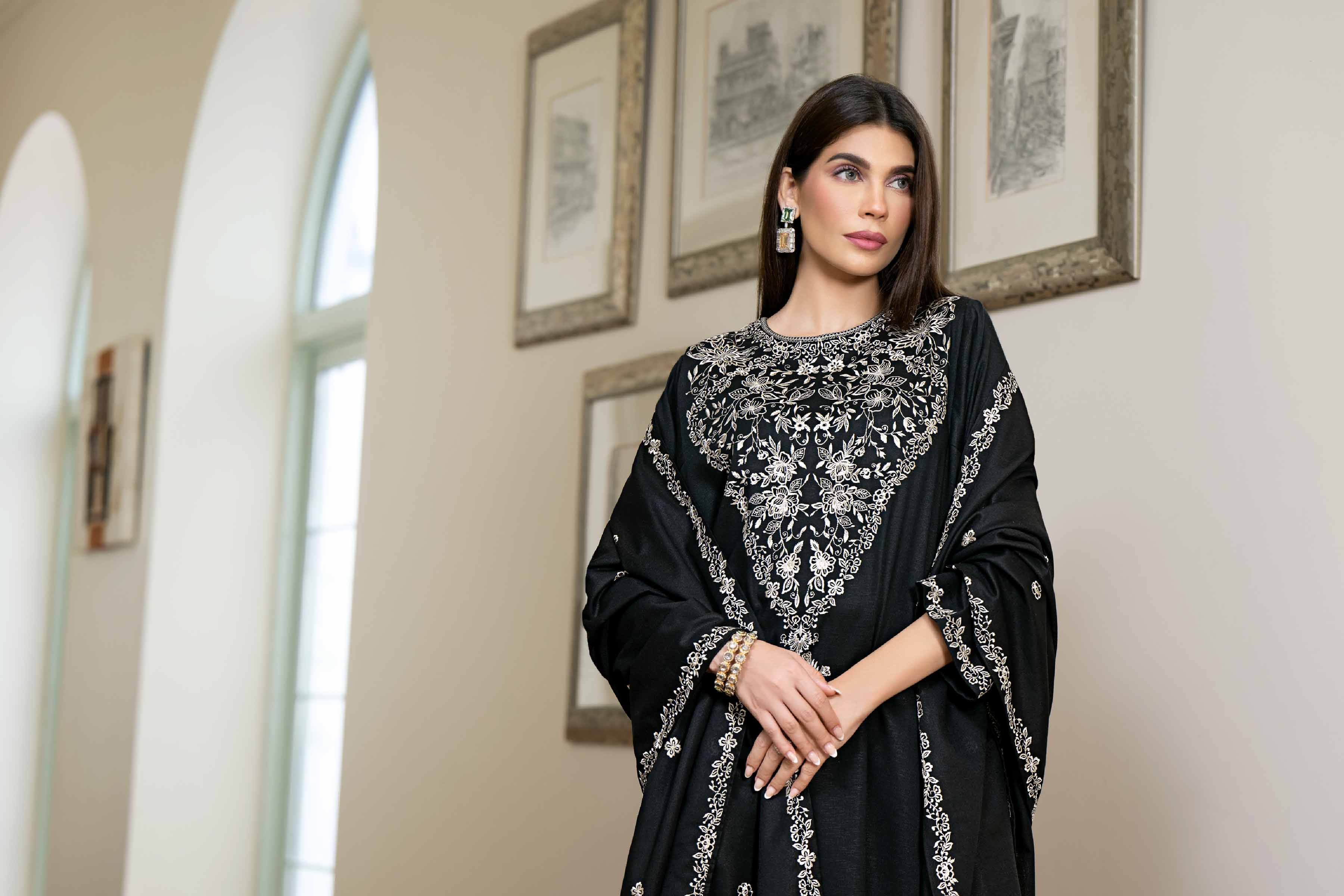 3 Piece - Embroidered Suit - KFW23-38