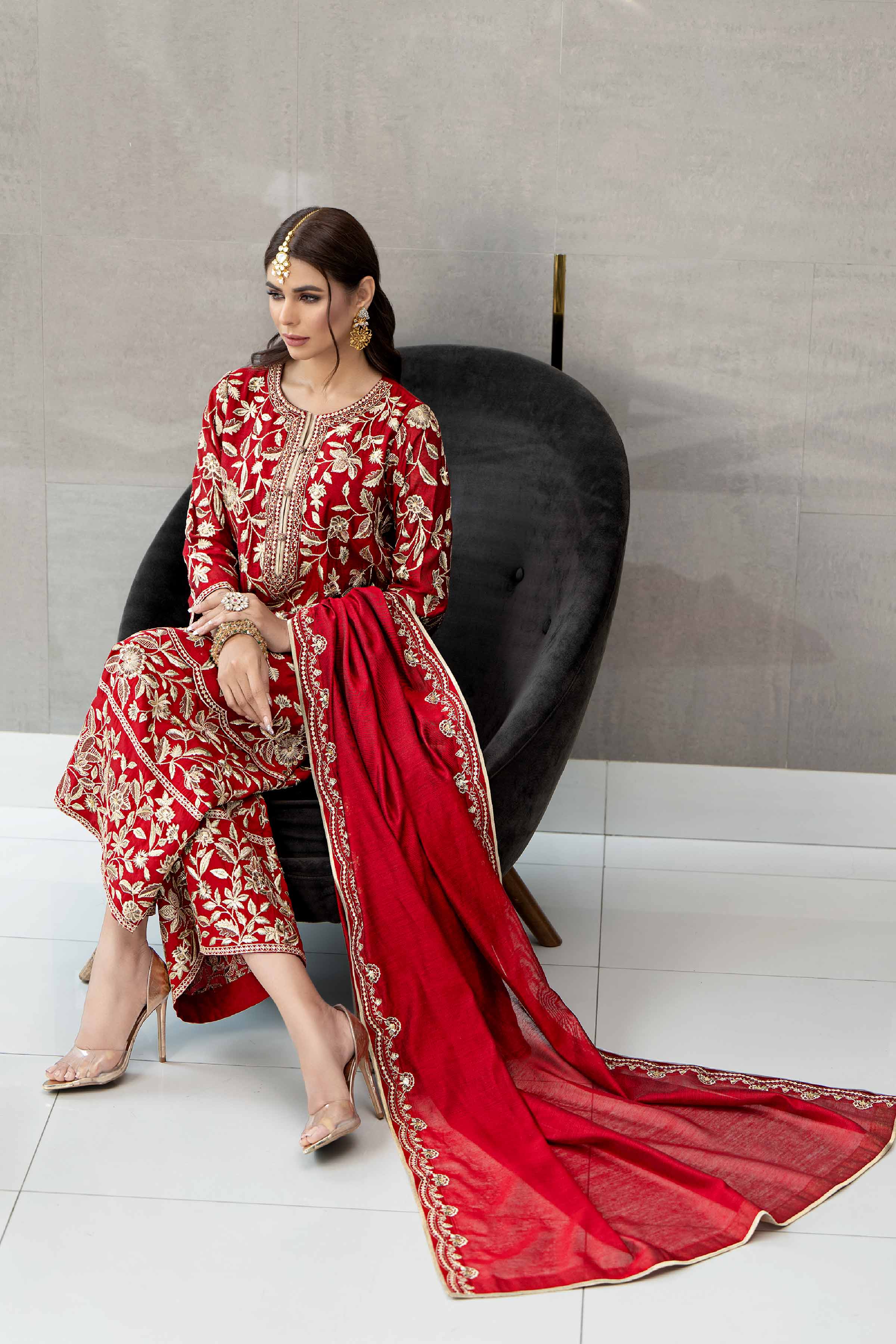 3 Piece - Embroidered Suit - KFW23-42