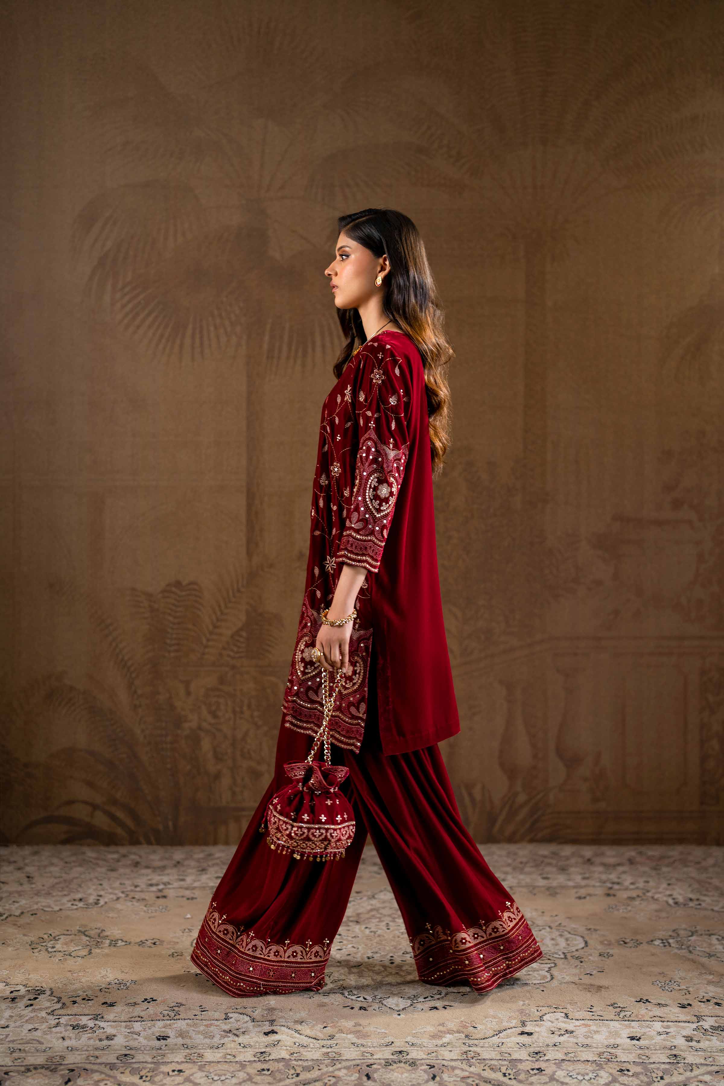 2 Piece - Embroidered Suit - KFW24-04