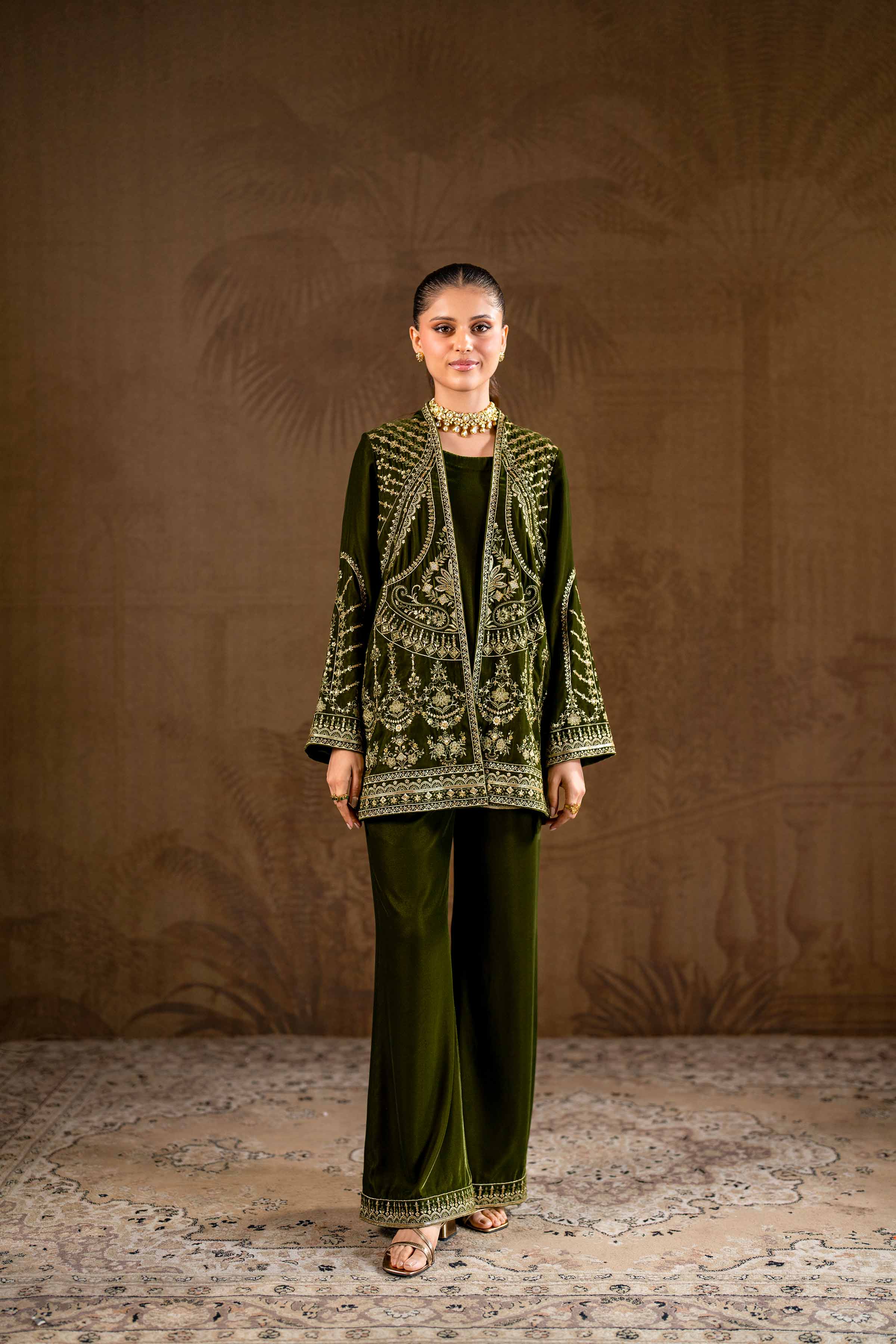 3 Piece - Embroidered Suit - KFW24-08