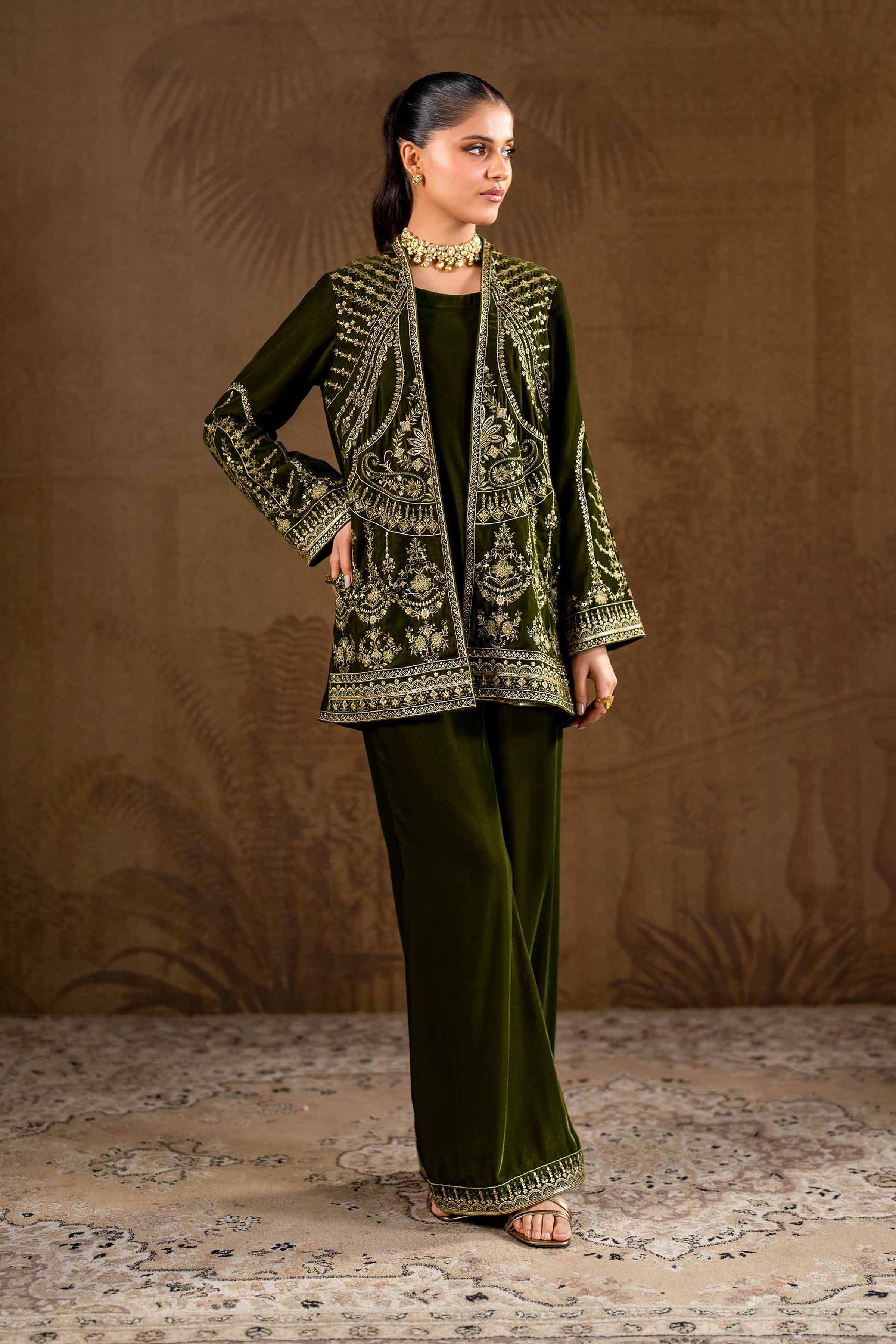 3 Piece - Embroidered Suit - KFW24-08