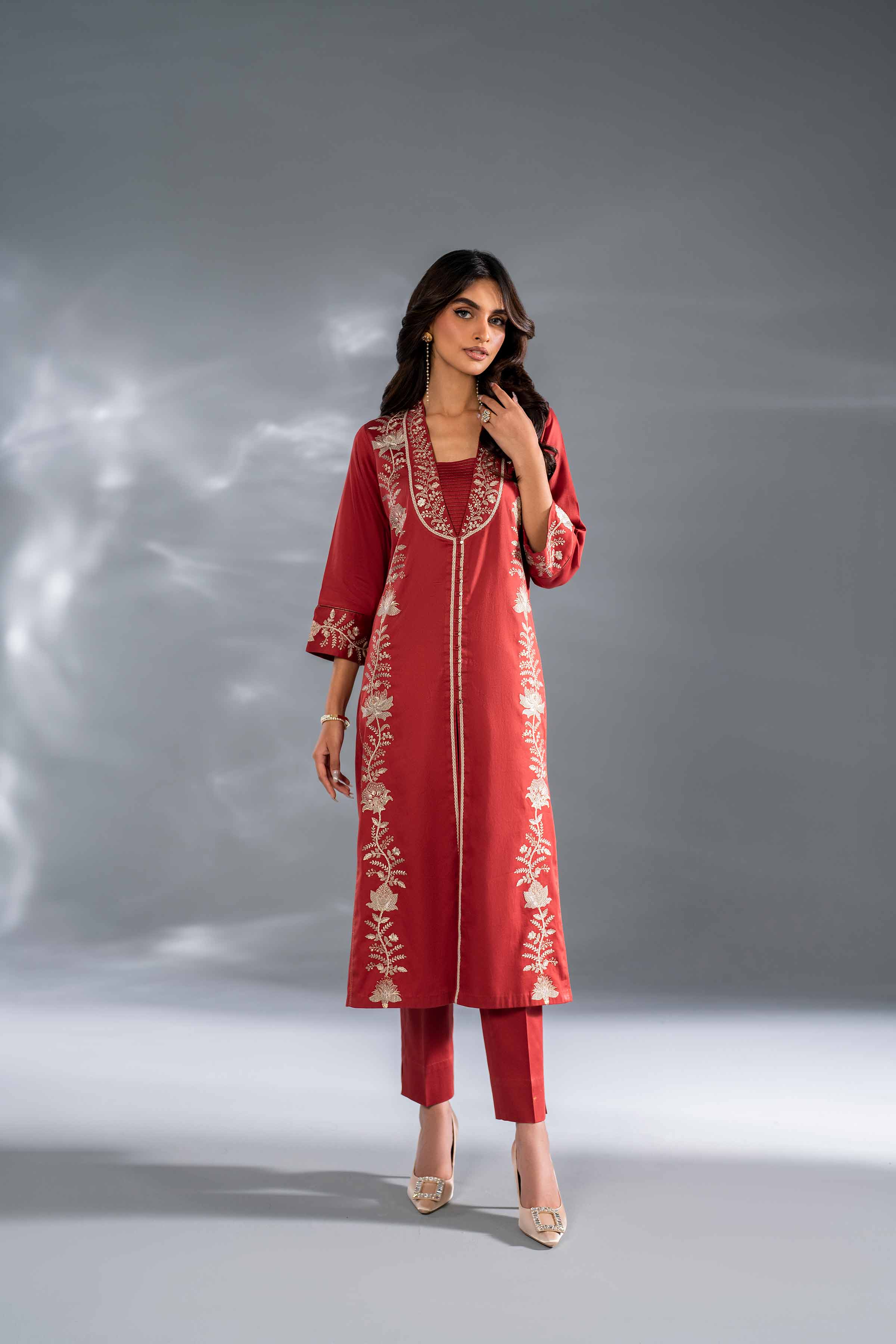 2 Piece - Embroidered Suit - KFW24-109