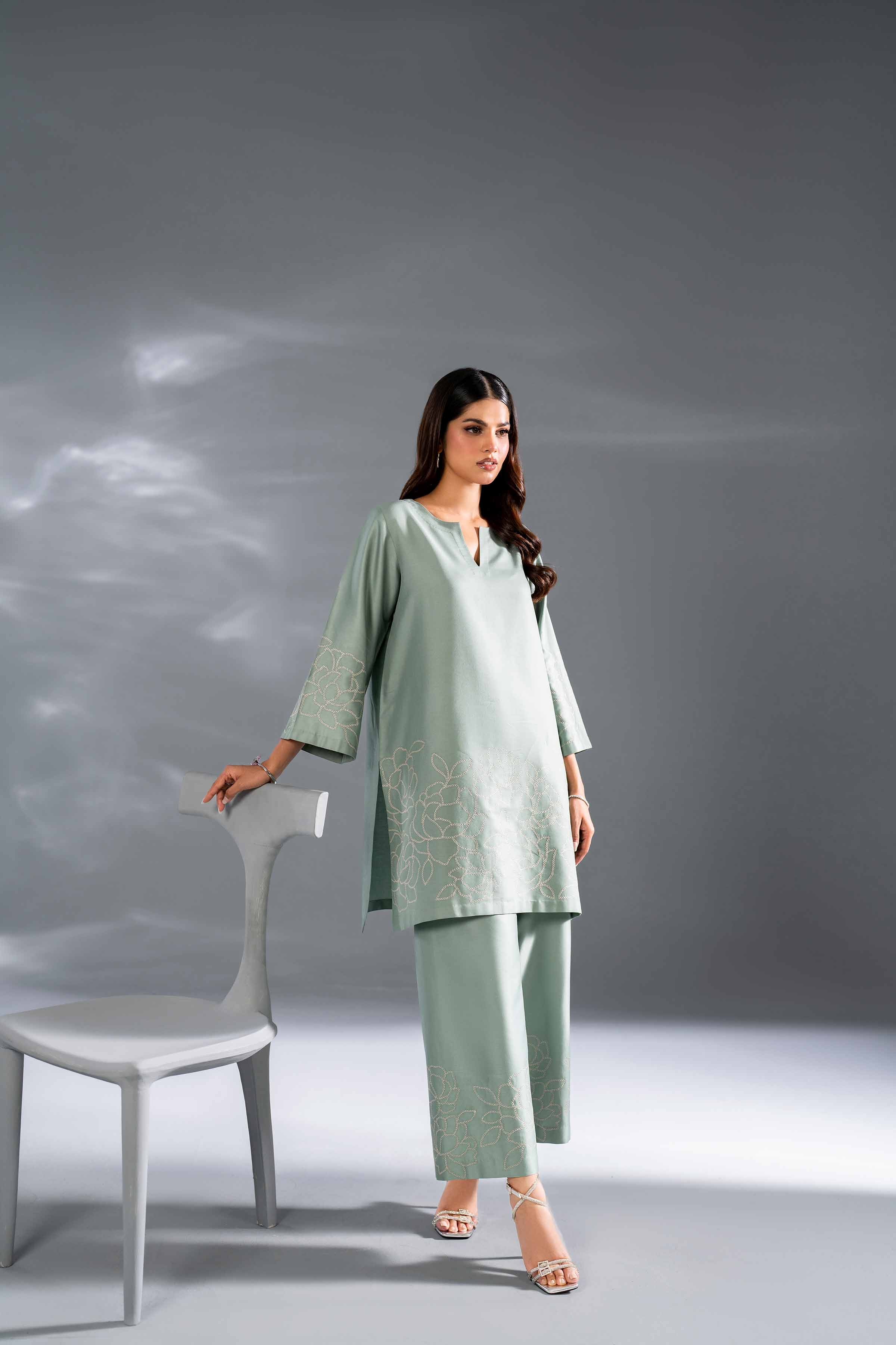 2 Piece - Embroidered Suit - KFW24-112