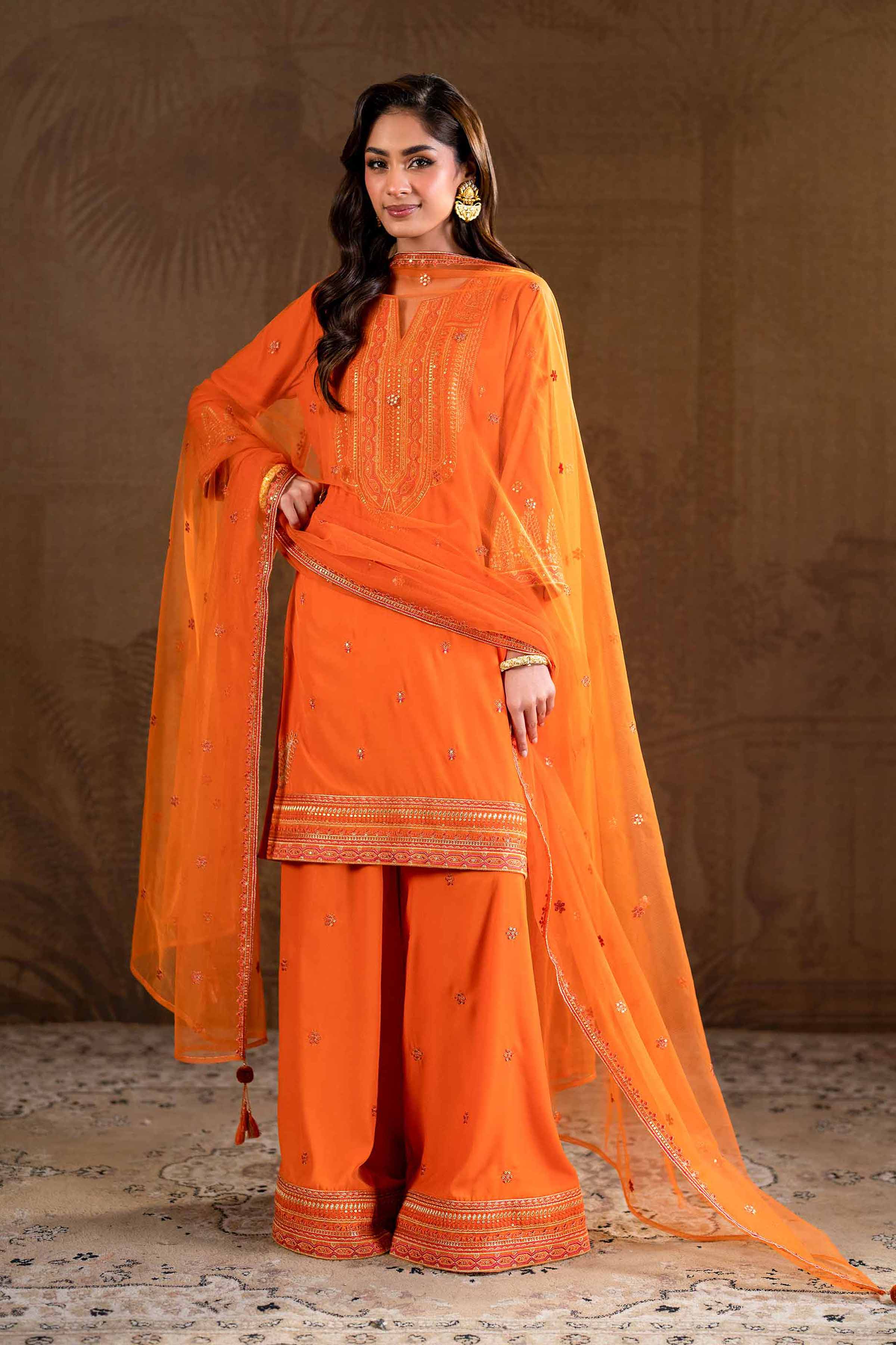 3 Piece - Embroidered Suit - KFW24-19